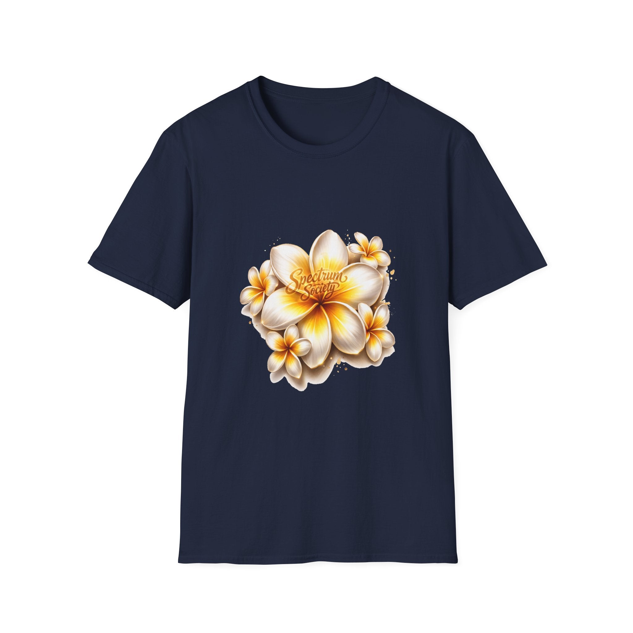 Plumeria Floral T-Shirt – Tropical Yellow Frangipani Tee