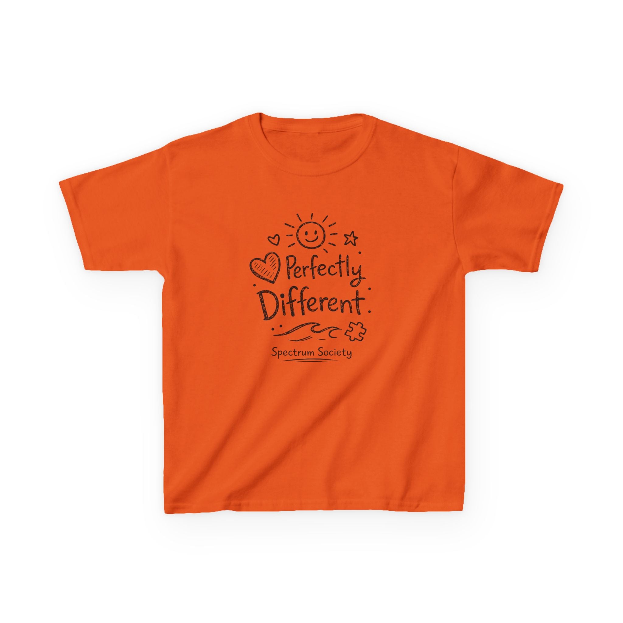 Kids T-Shirt – "Perfectly Different" Spectrum Society Autism Awareness Tee
