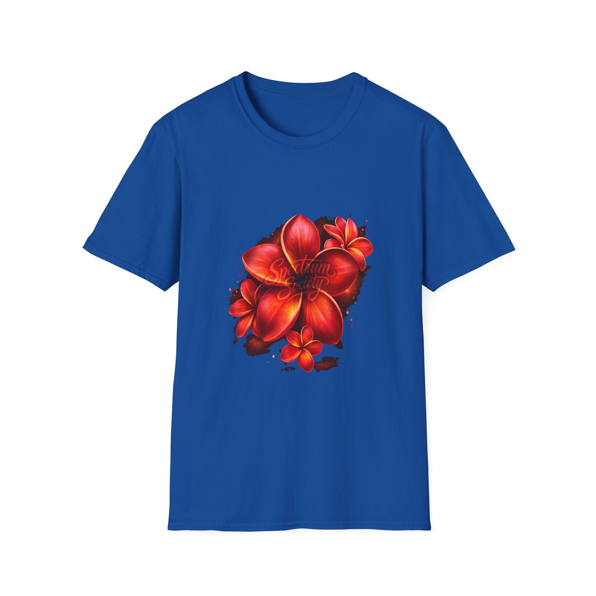 T-Shirt - Red Plumeria Floral Graphic Tee
