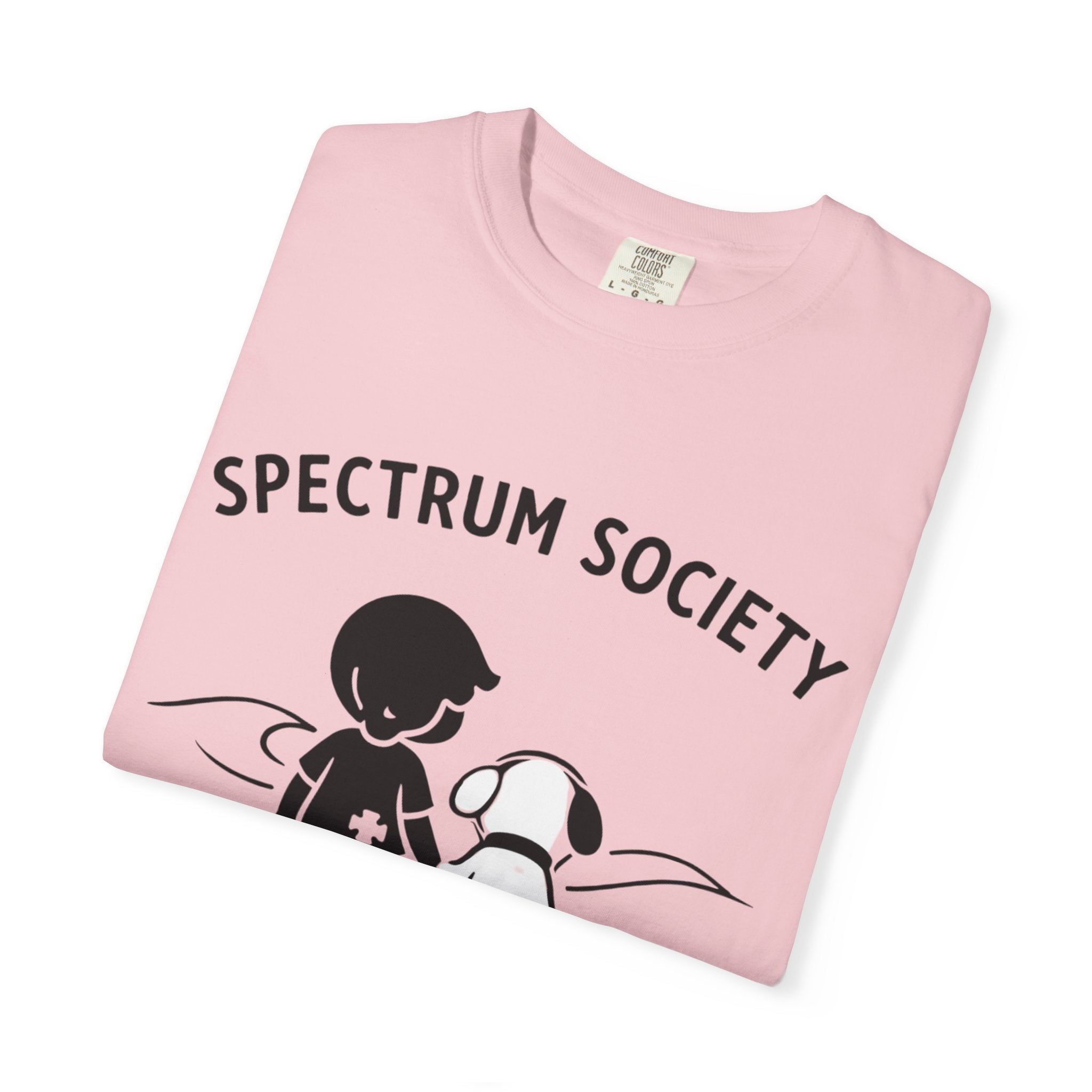 Spectrum Society T-Shirt — Autism Acceptance Tee with Child & Dog Graphic