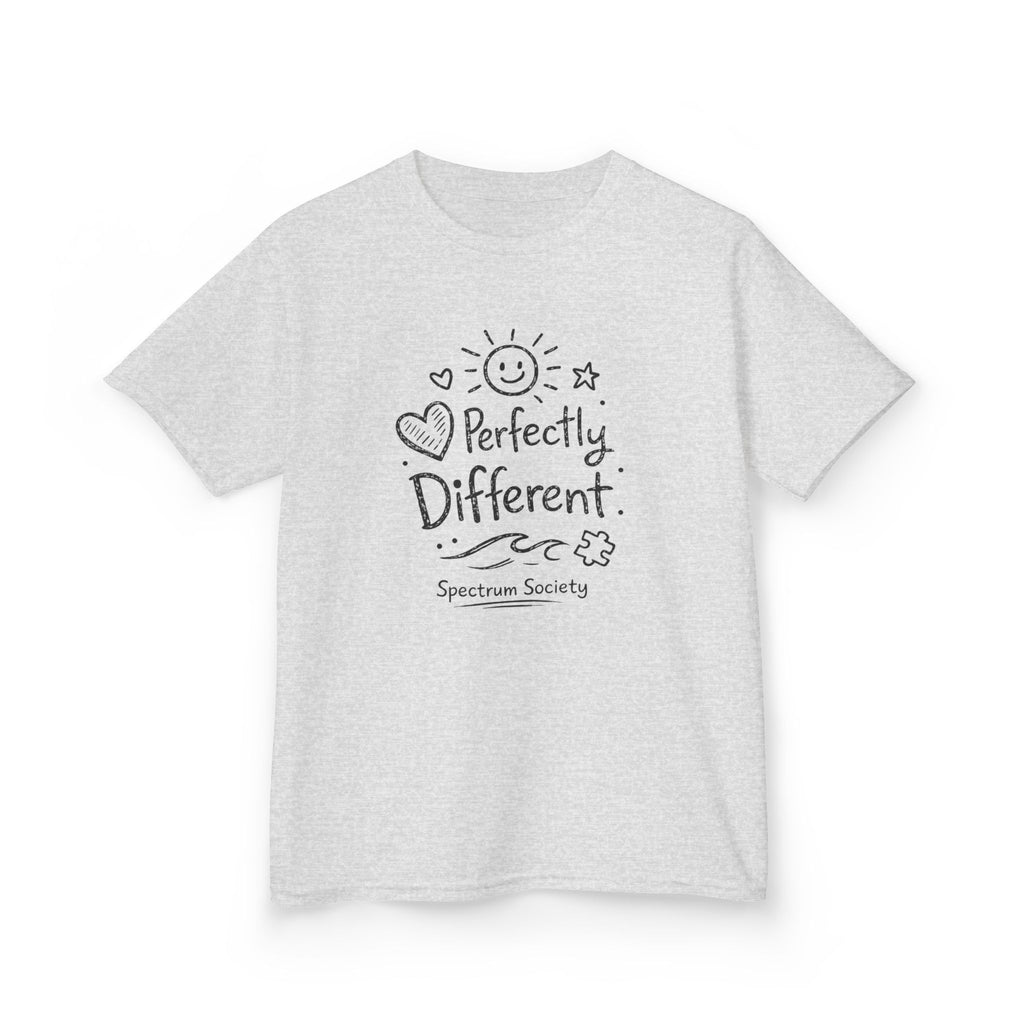 Kids T-Shirt – "Perfectly Different" Spectrum Society Autism Awareness Tee