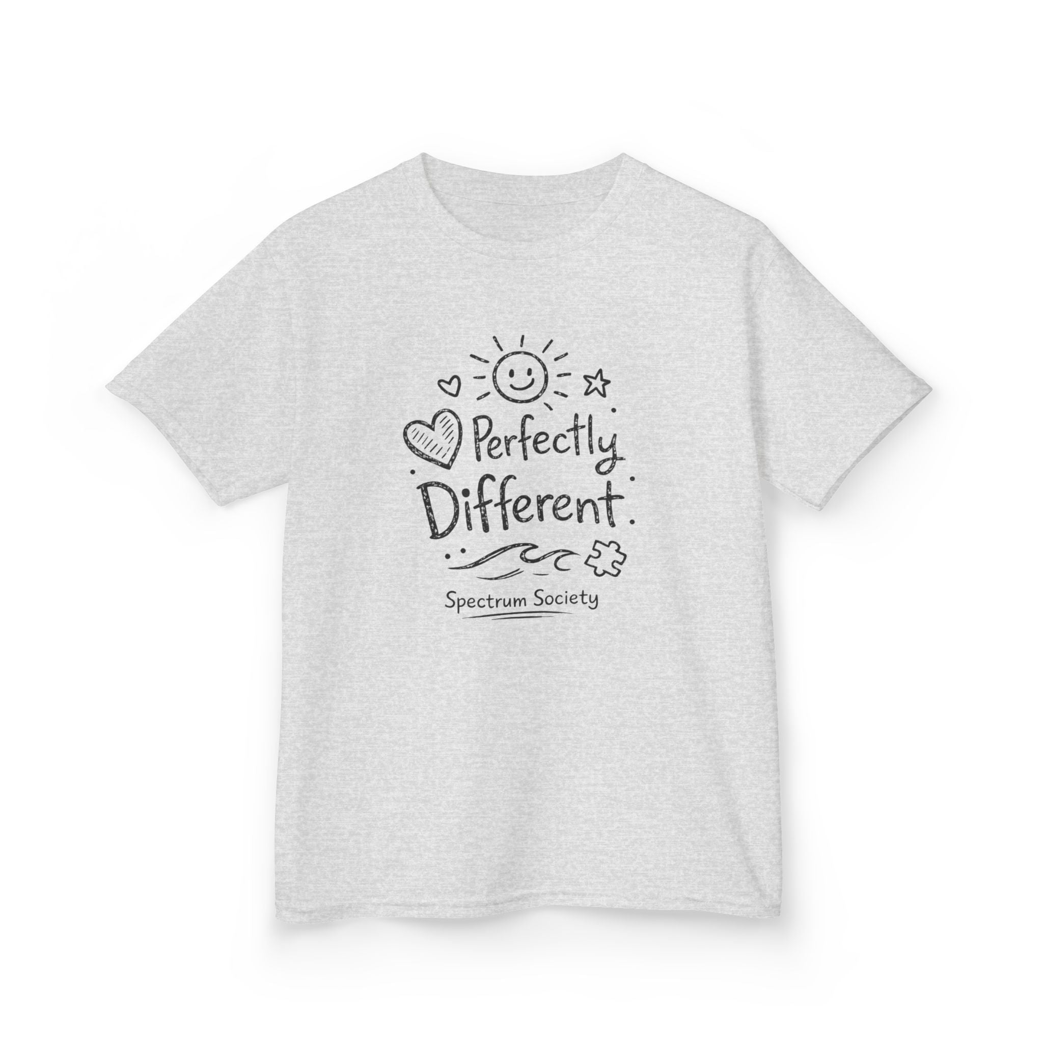 Kids T-Shirt – "Perfectly Different" Spectrum Society Autism Awareness Tee