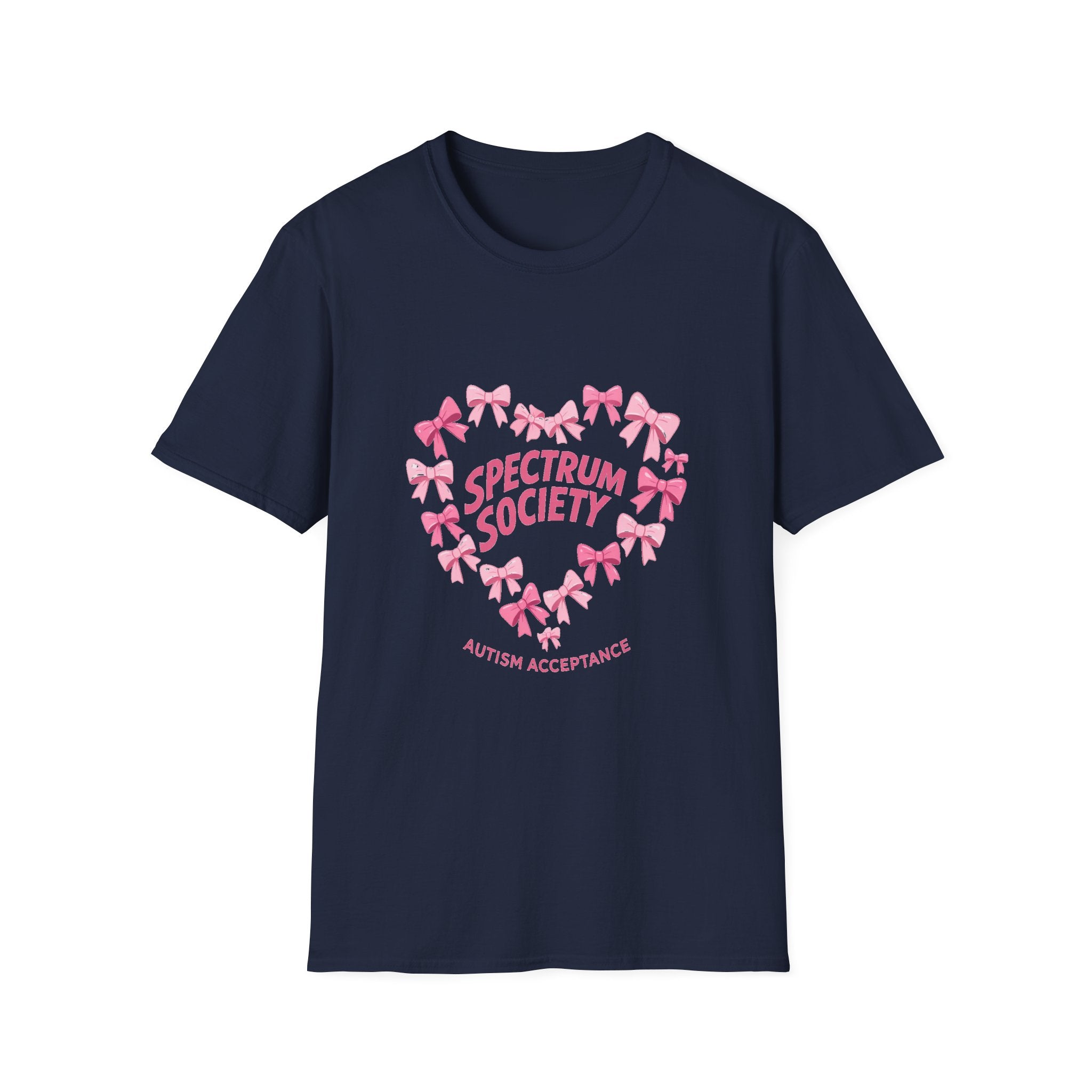 T-Shirt — Spectrum Society Pink Heart "Autism Acceptance"
