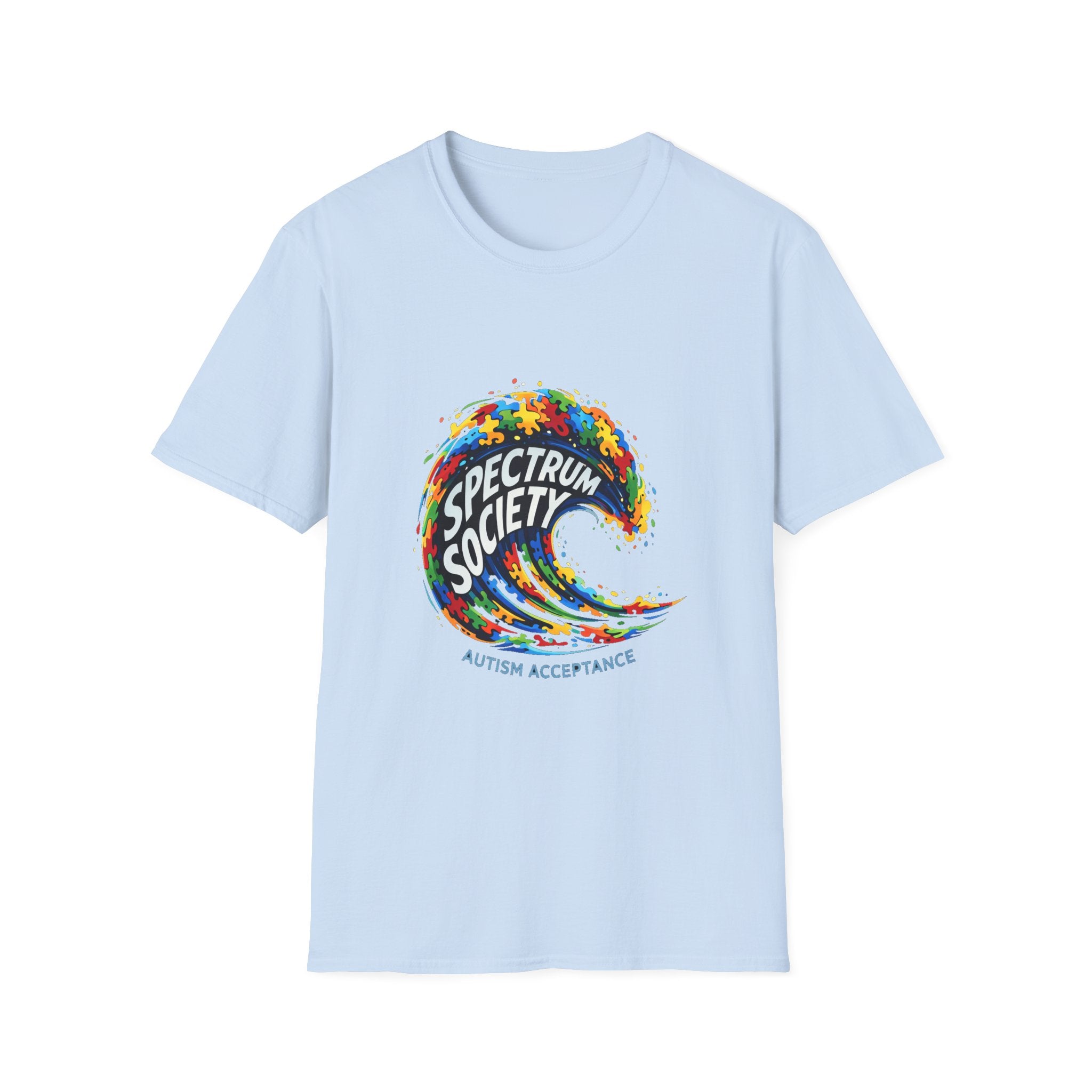 T-Shirt — Spectrum Society Autism Acceptance Colorful Wave