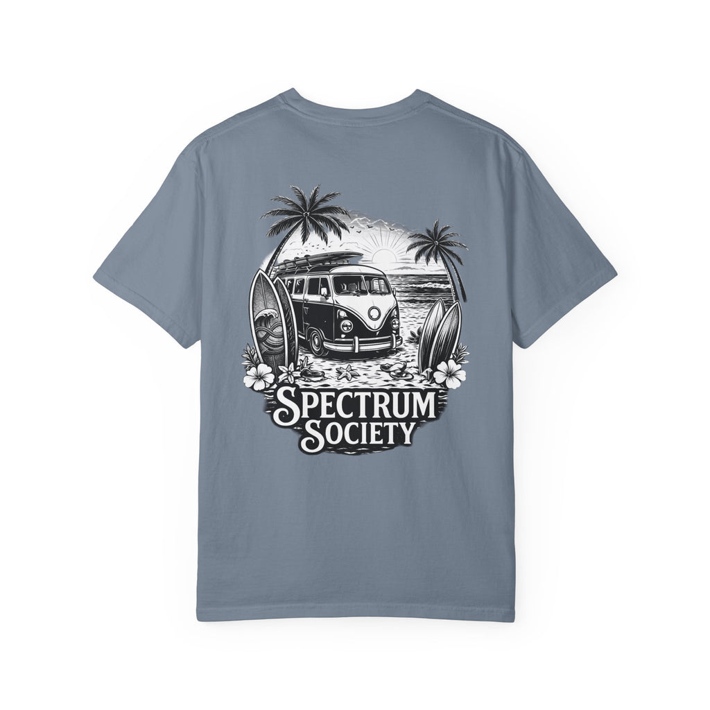 Surf Van Graphic T-Shirt — 'Spectrum Society' Beach Vintage Tee