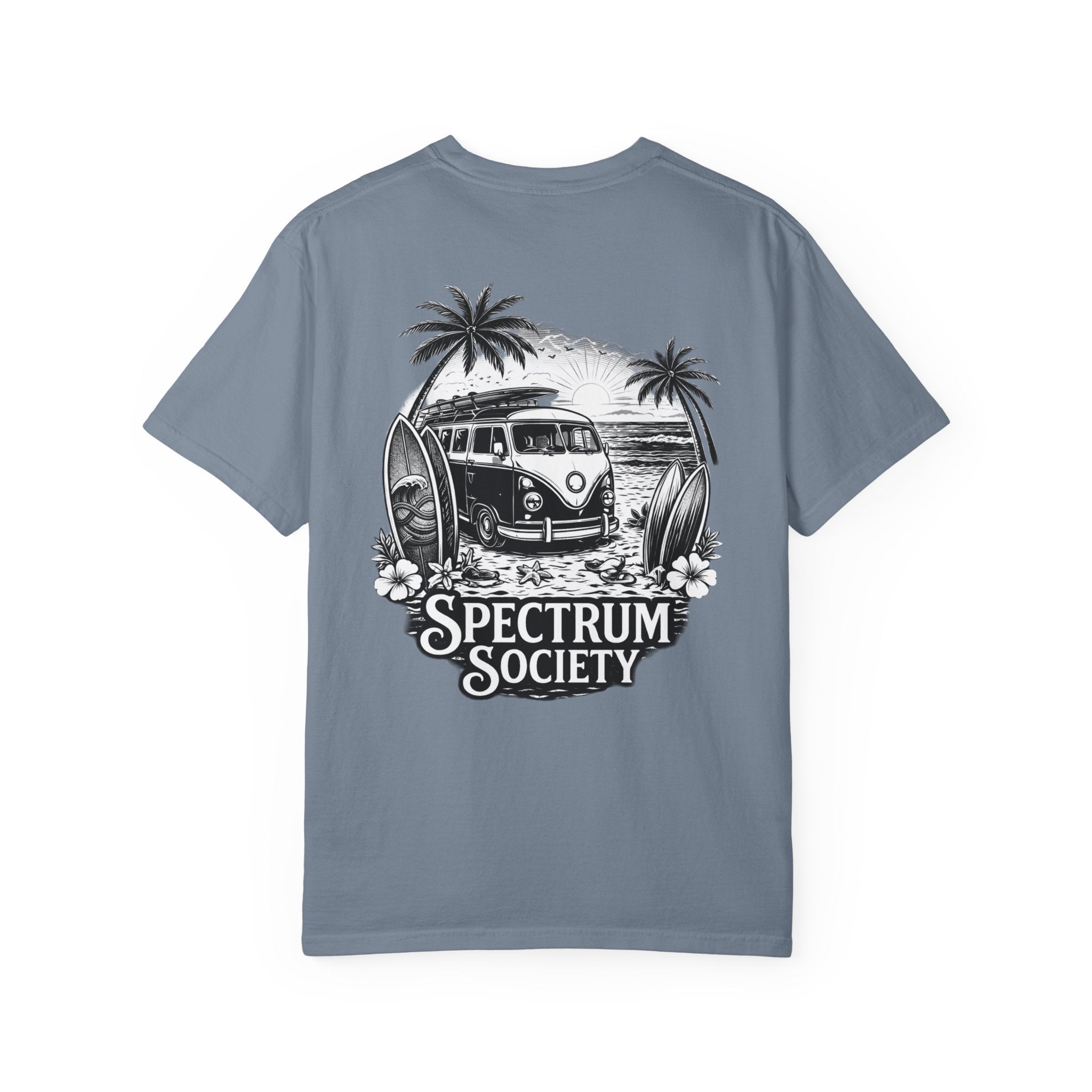 Surf Van Graphic T-Shirt — 'Spectrum Society' Beach Vintage Tee