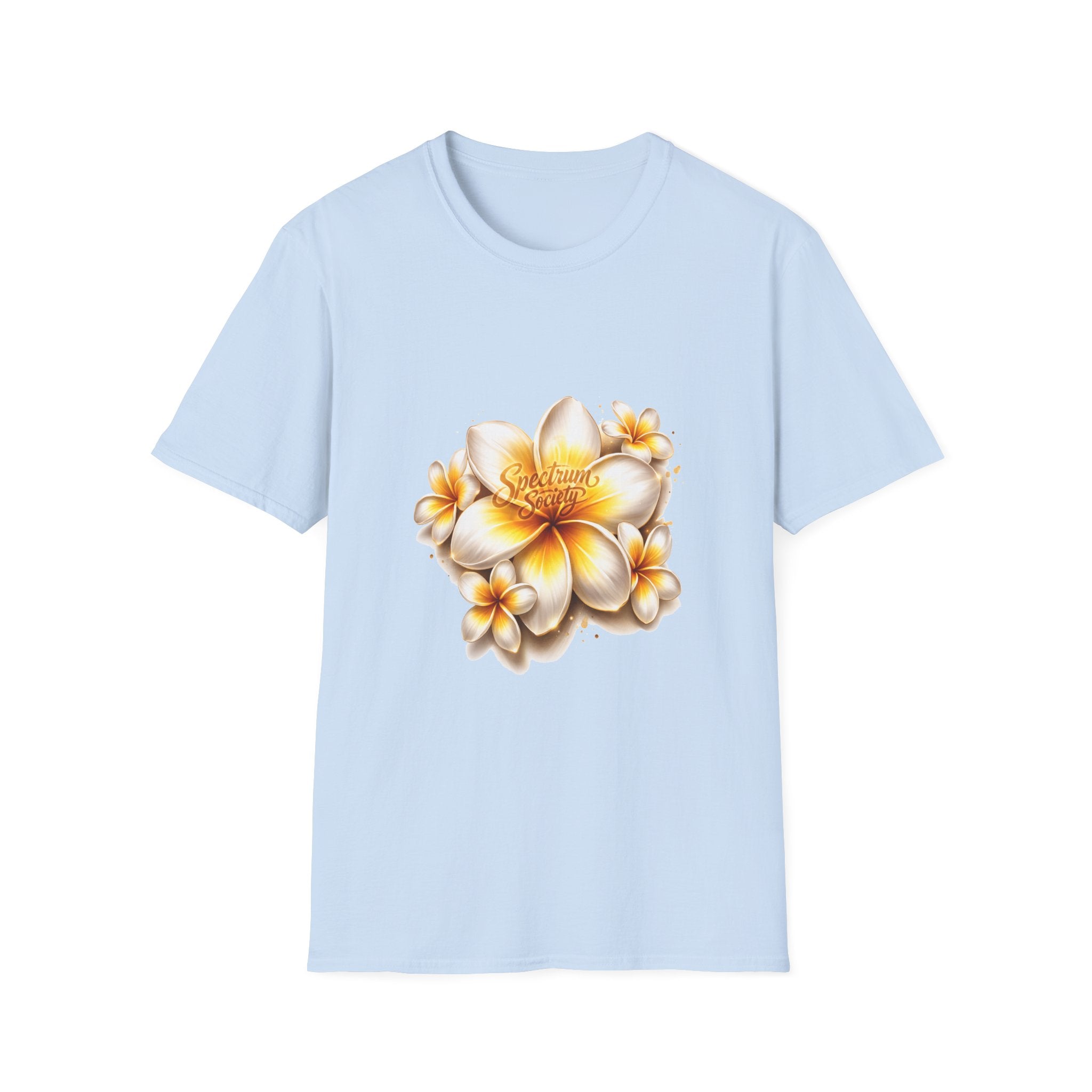 Plumeria Floral T-Shirt – Tropical Yellow Frangipani Tee