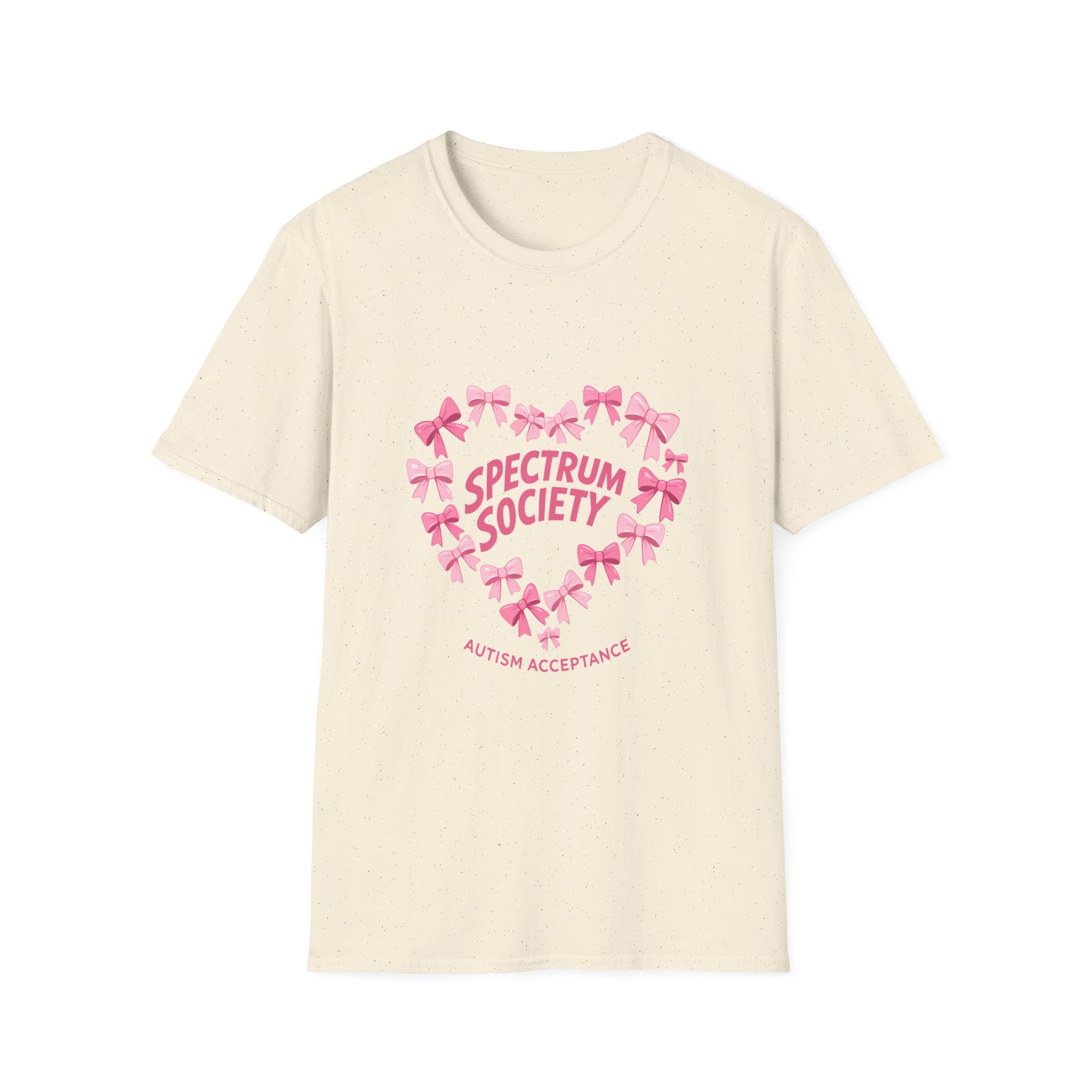 T-Shirt — Spectrum Society Pink Heart "Autism Acceptance"