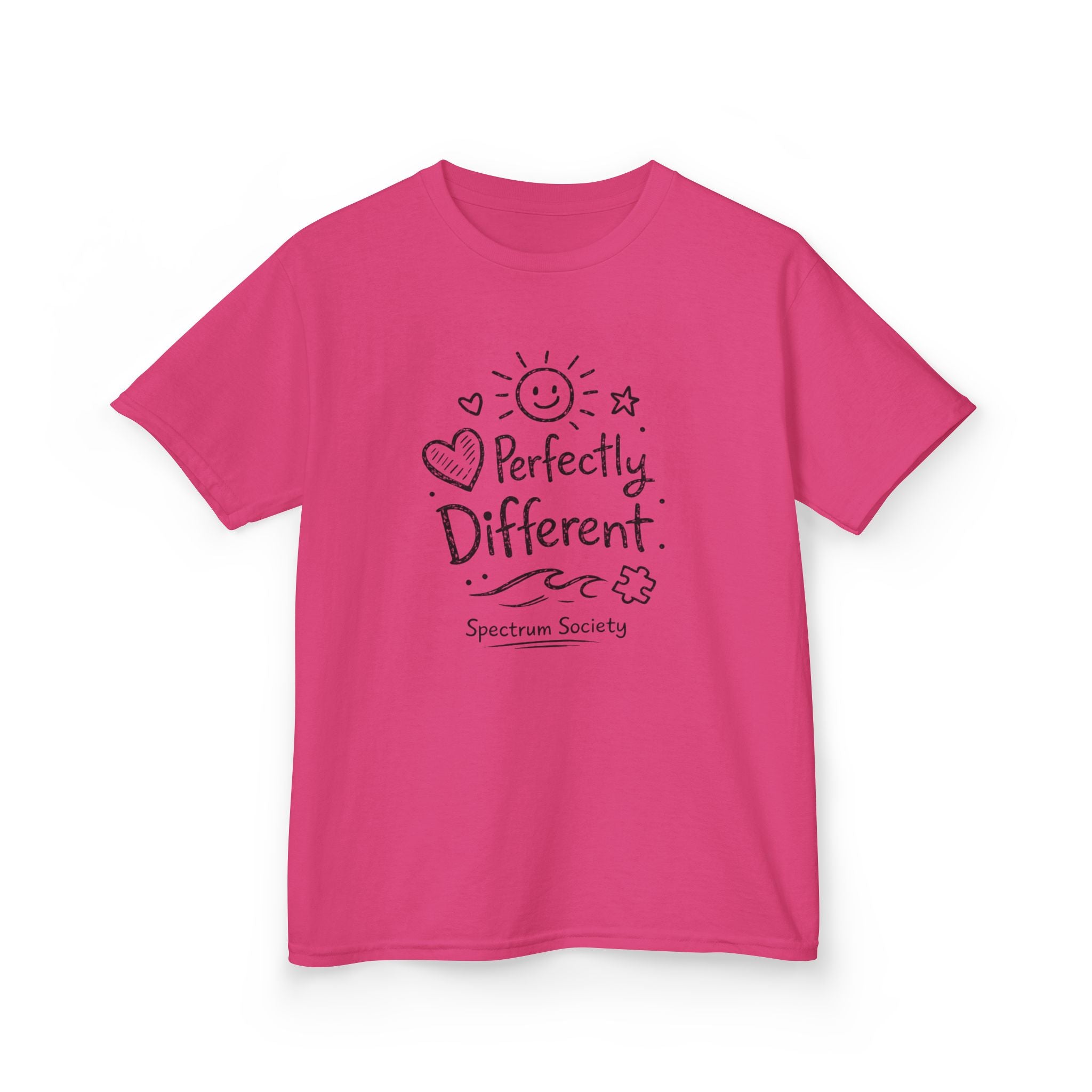 Kids T-Shirt – "Perfectly Different" Spectrum Society Autism Awareness Tee