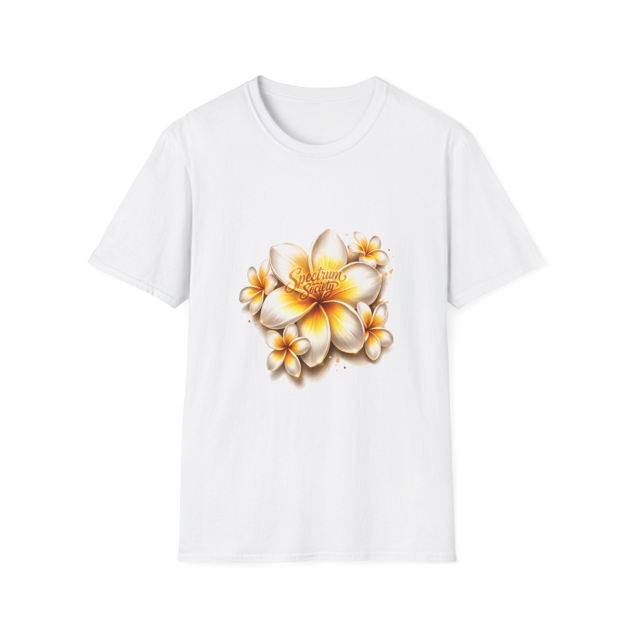 Plumeria Floral T-Shirt – Tropical Yellow Frangipani Tee