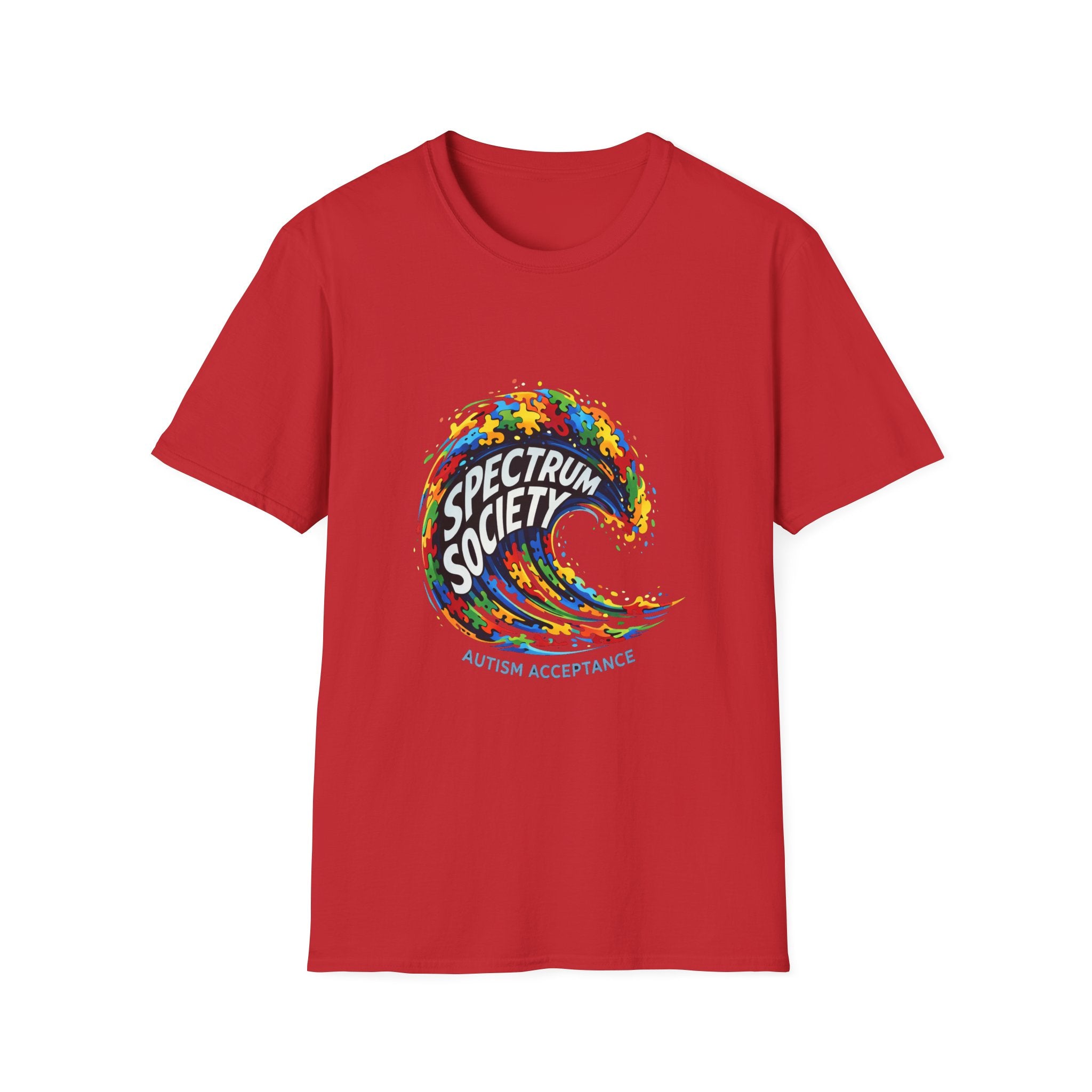 T-Shirt — Spectrum Society Autism Acceptance Colorful Wave