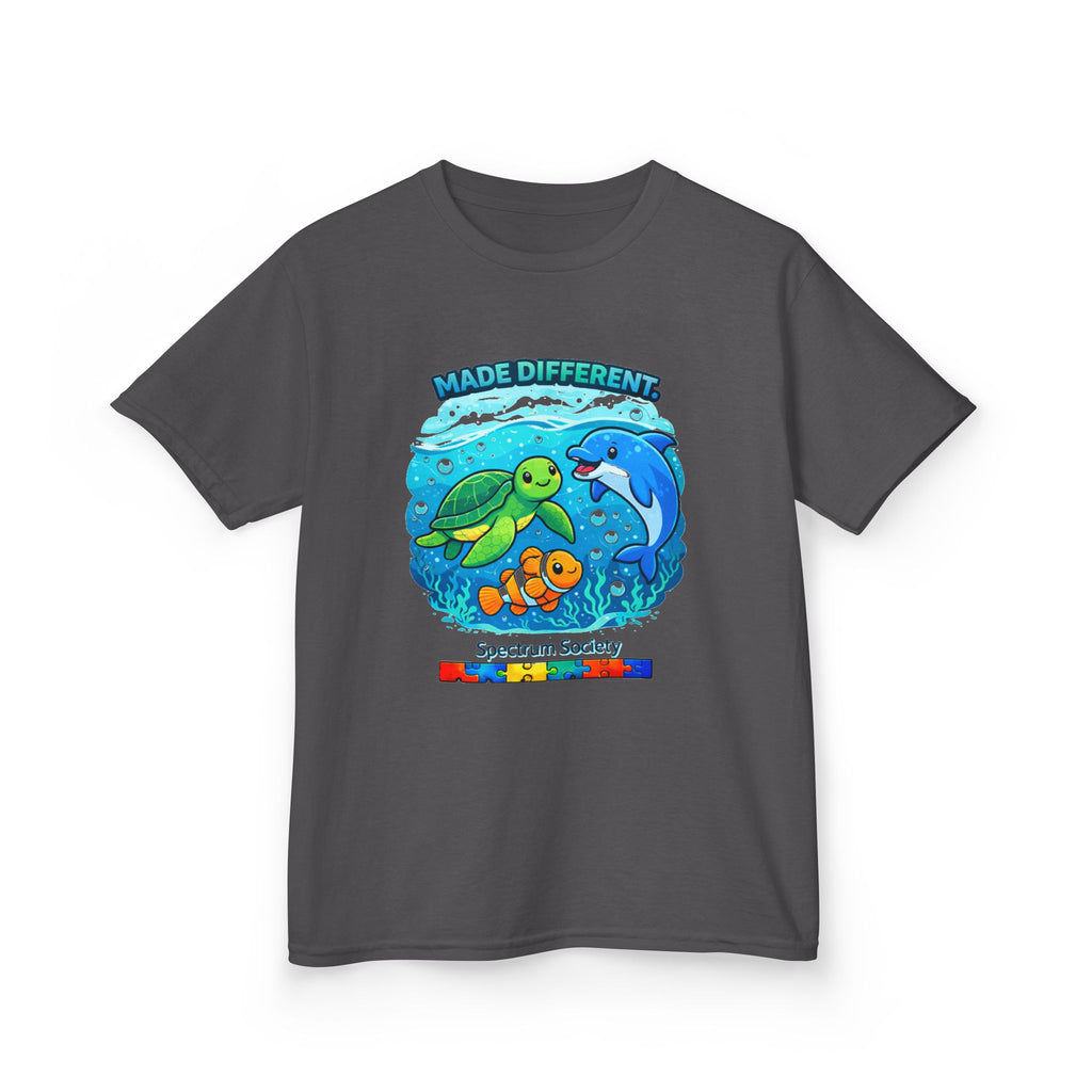 Kids Tee — "Made Different" Ocean Friends Autism Support Shirt
