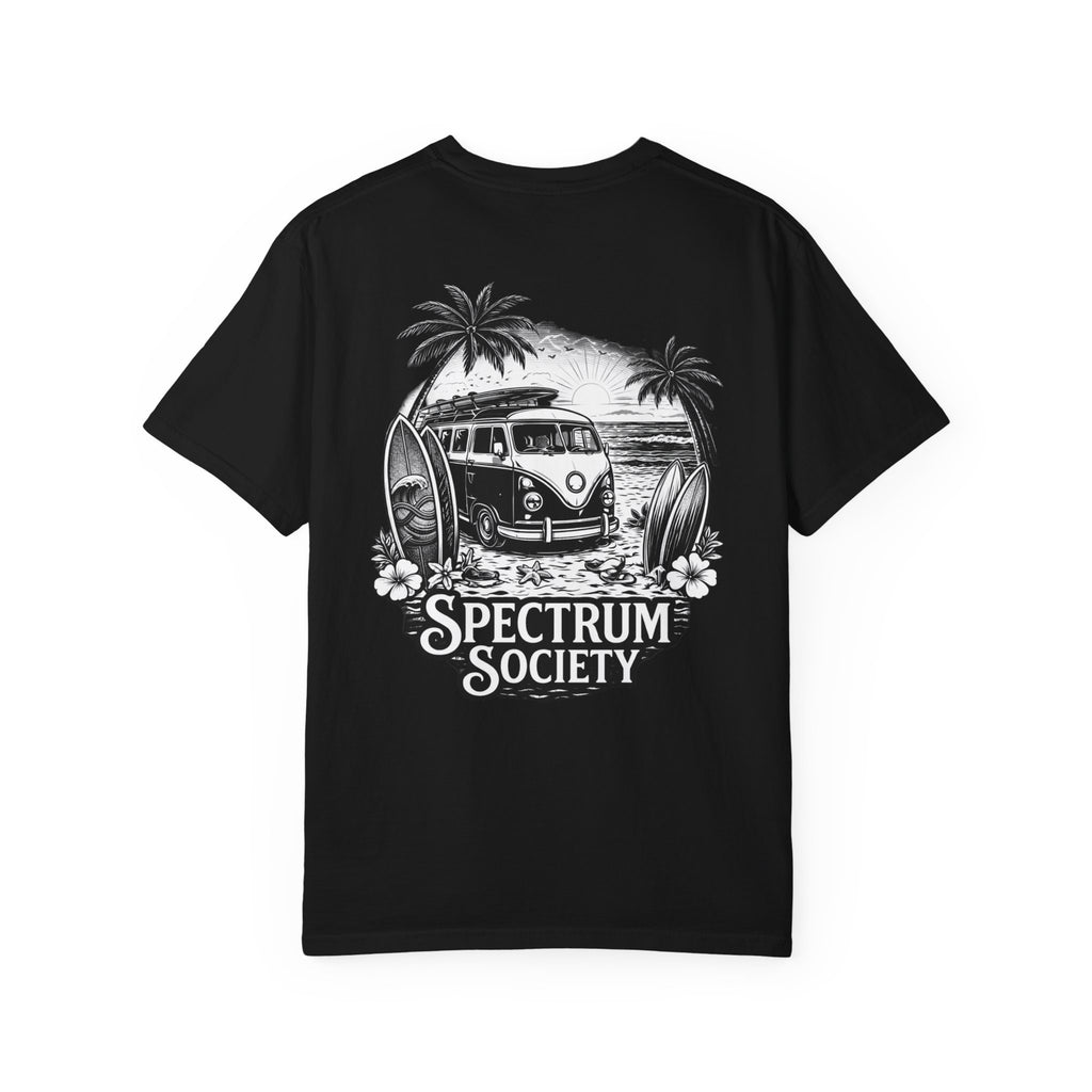 Surf Van Graphic T-Shirt — 'Spectrum Society' Beach Vintage Tee