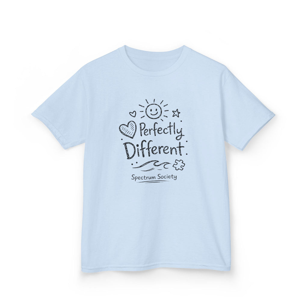Kids T-Shirt – "Perfectly Different" Spectrum Society Autism Awareness Tee