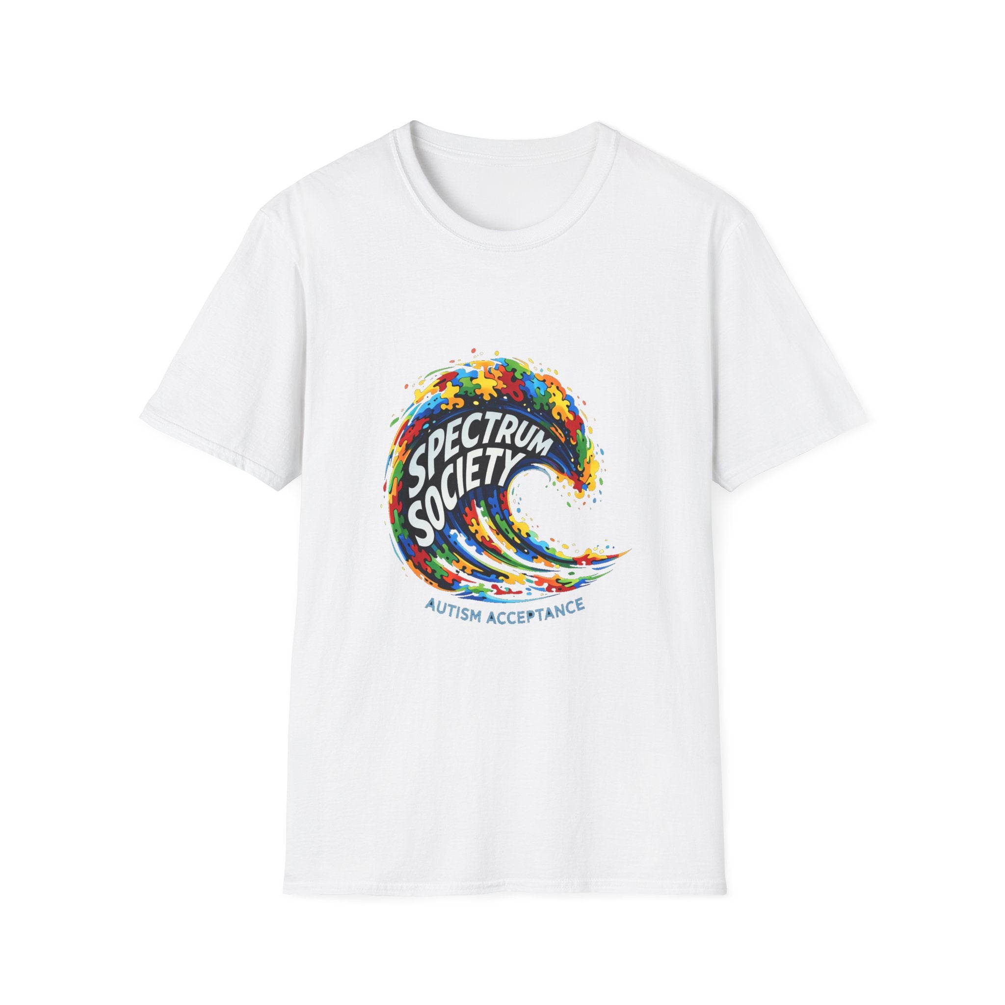 T-Shirt — Spectrum Society Autism Acceptance Colorful Wave