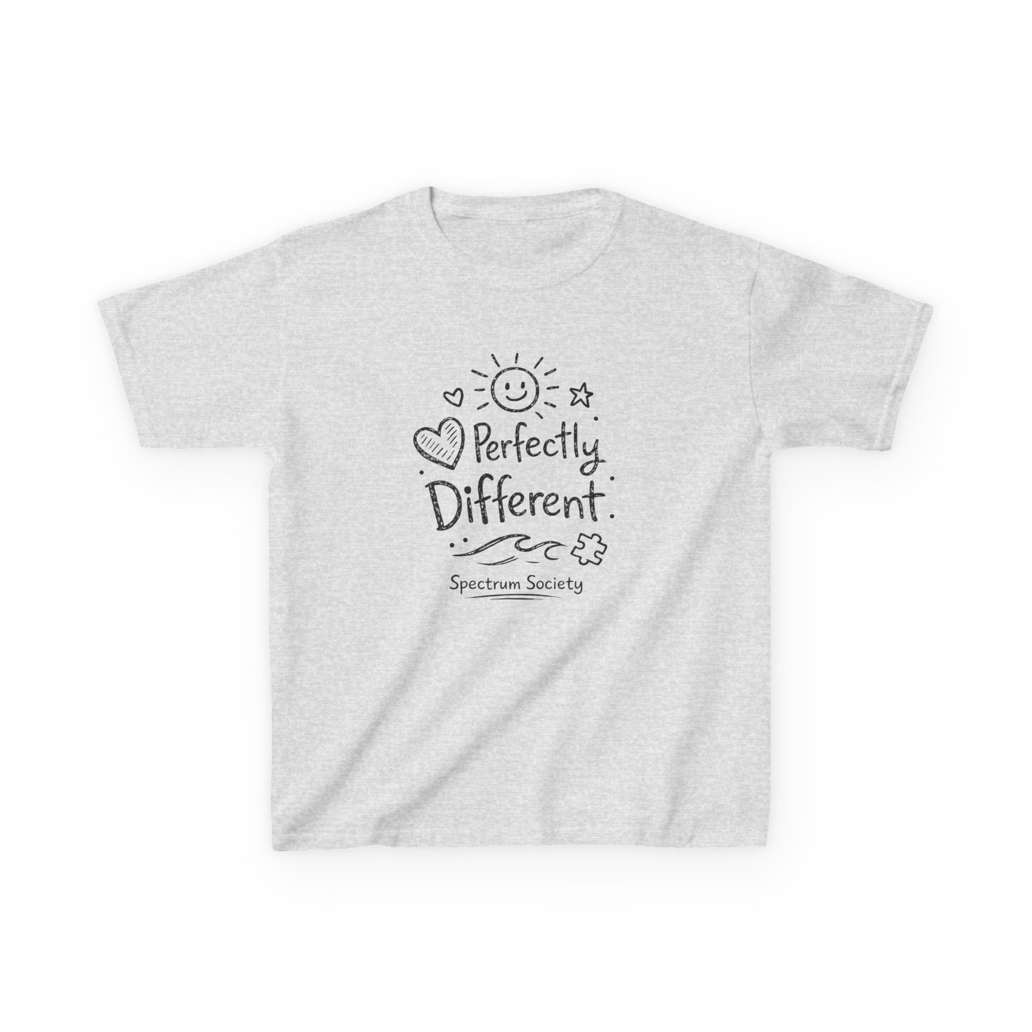 Kids T-Shirt – "Perfectly Different" Spectrum Society Autism Awareness Tee