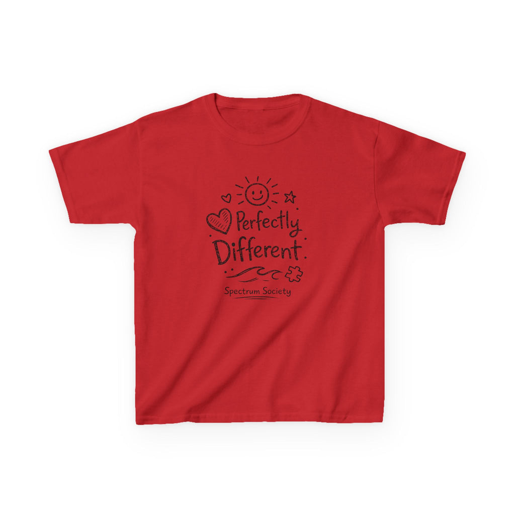Kids T-Shirt – "Perfectly Different" Spectrum Society Autism Awareness Tee