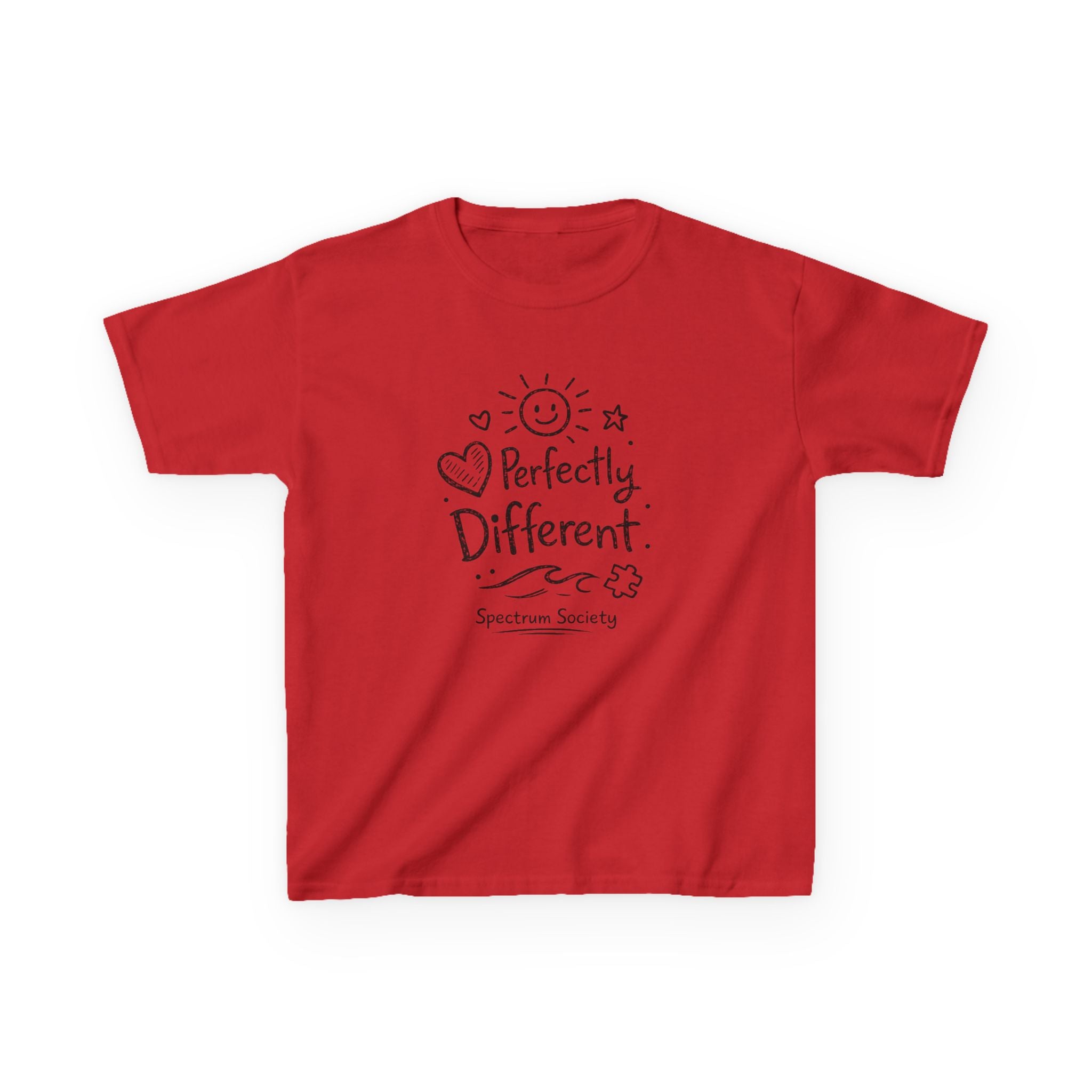 Kids T-Shirt – "Perfectly Different" Spectrum Society Autism Awareness Tee