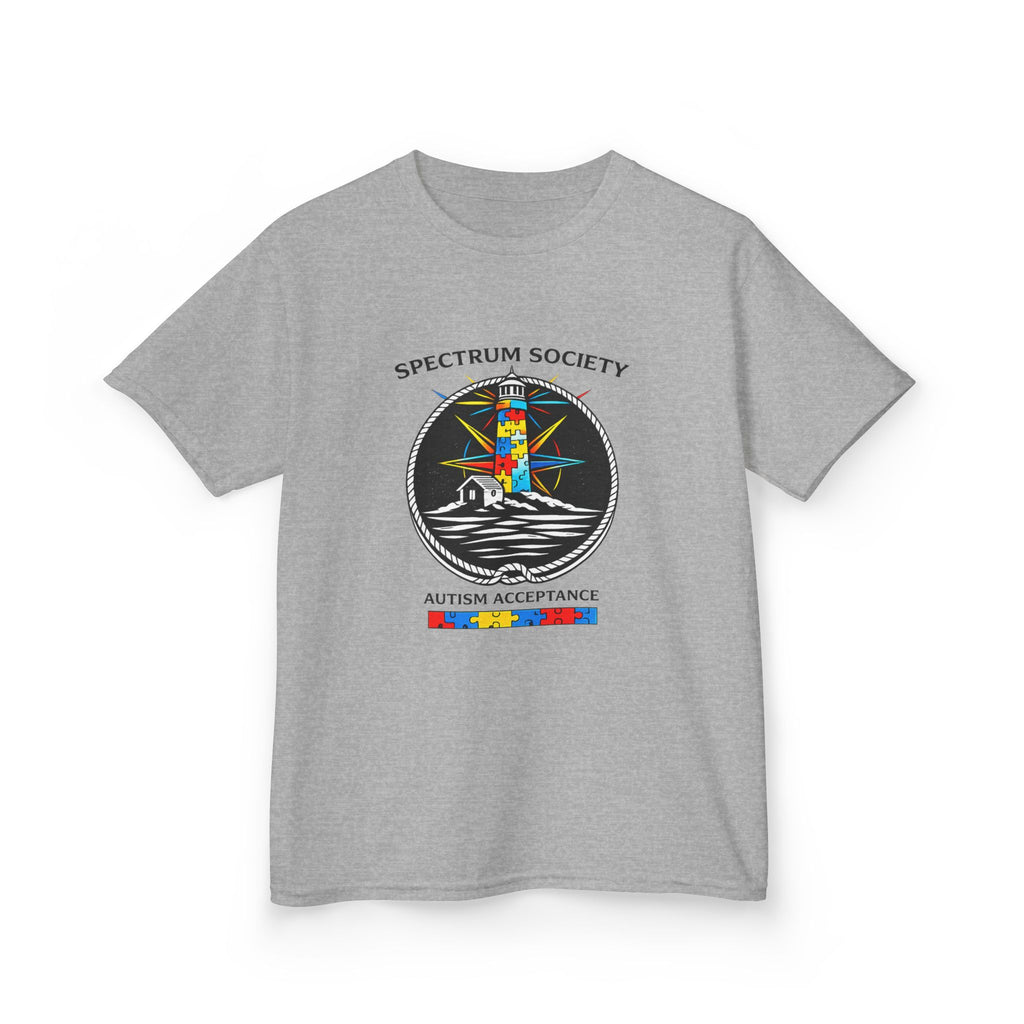Kids T‑Shirt — Spectrum Society Autism Acceptance Lighthouse Design