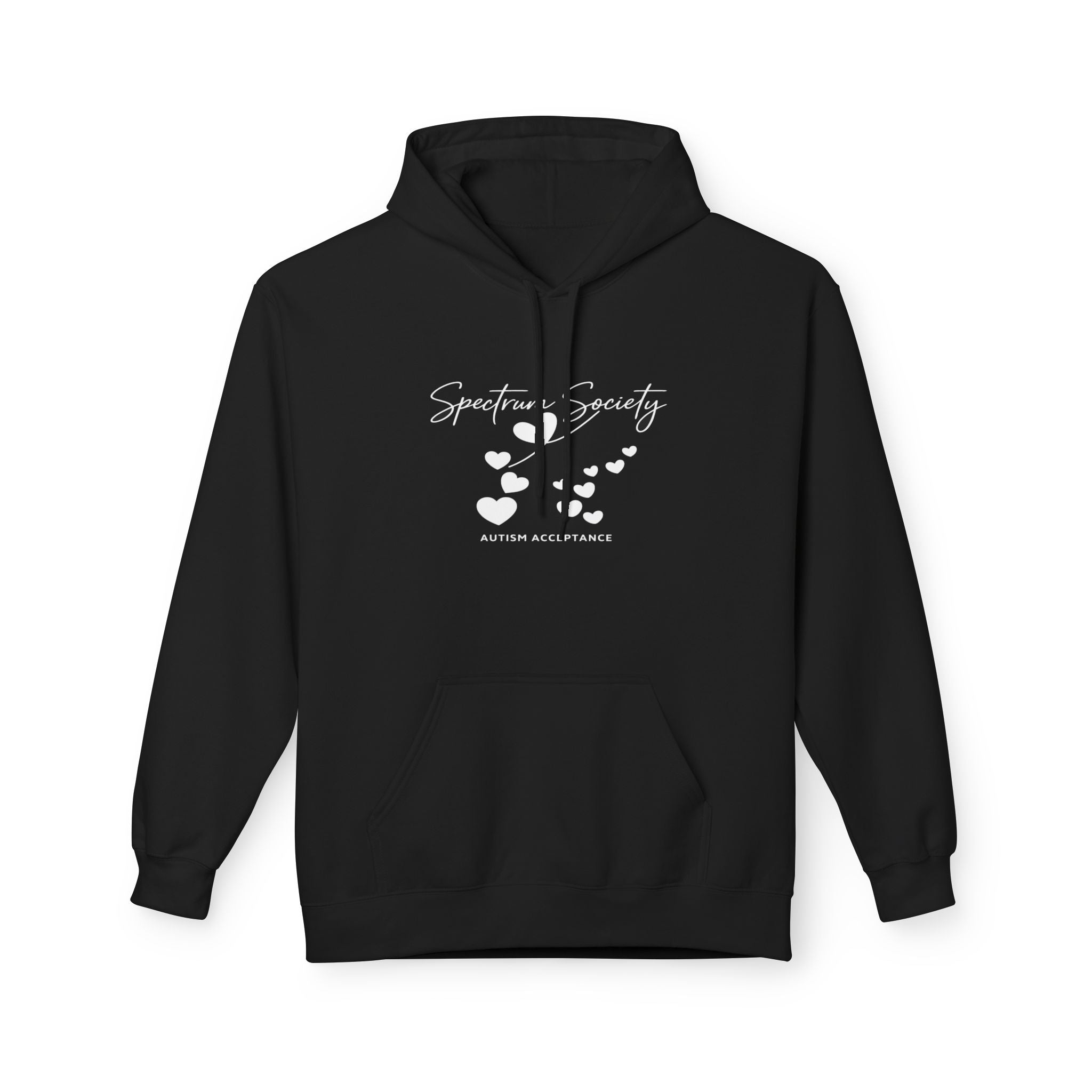 Minimalist Script Hoodie — Subtle Ink Stroke Design on White