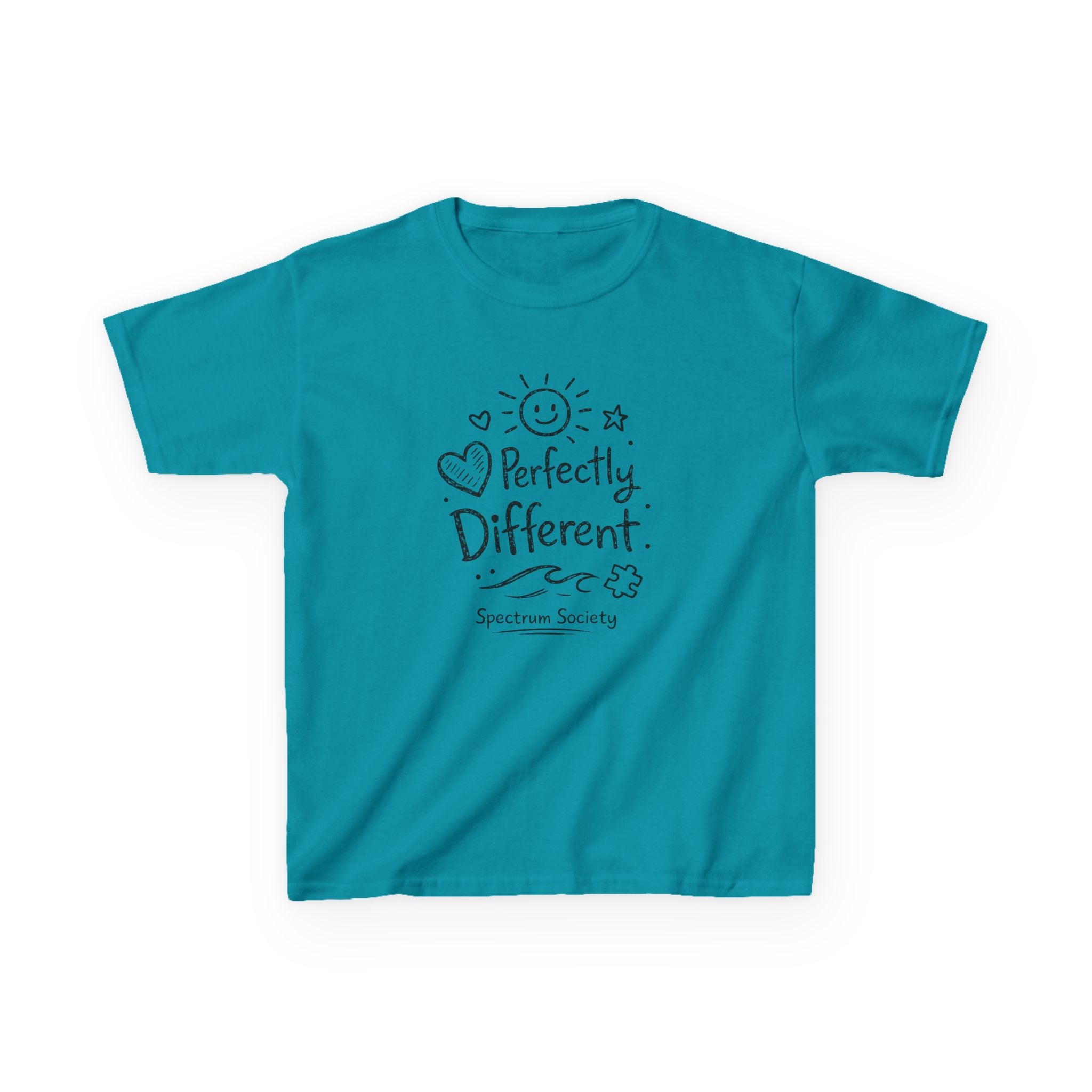 Kids T-Shirt – "Perfectly Different" Spectrum Society Autism Awareness Tee