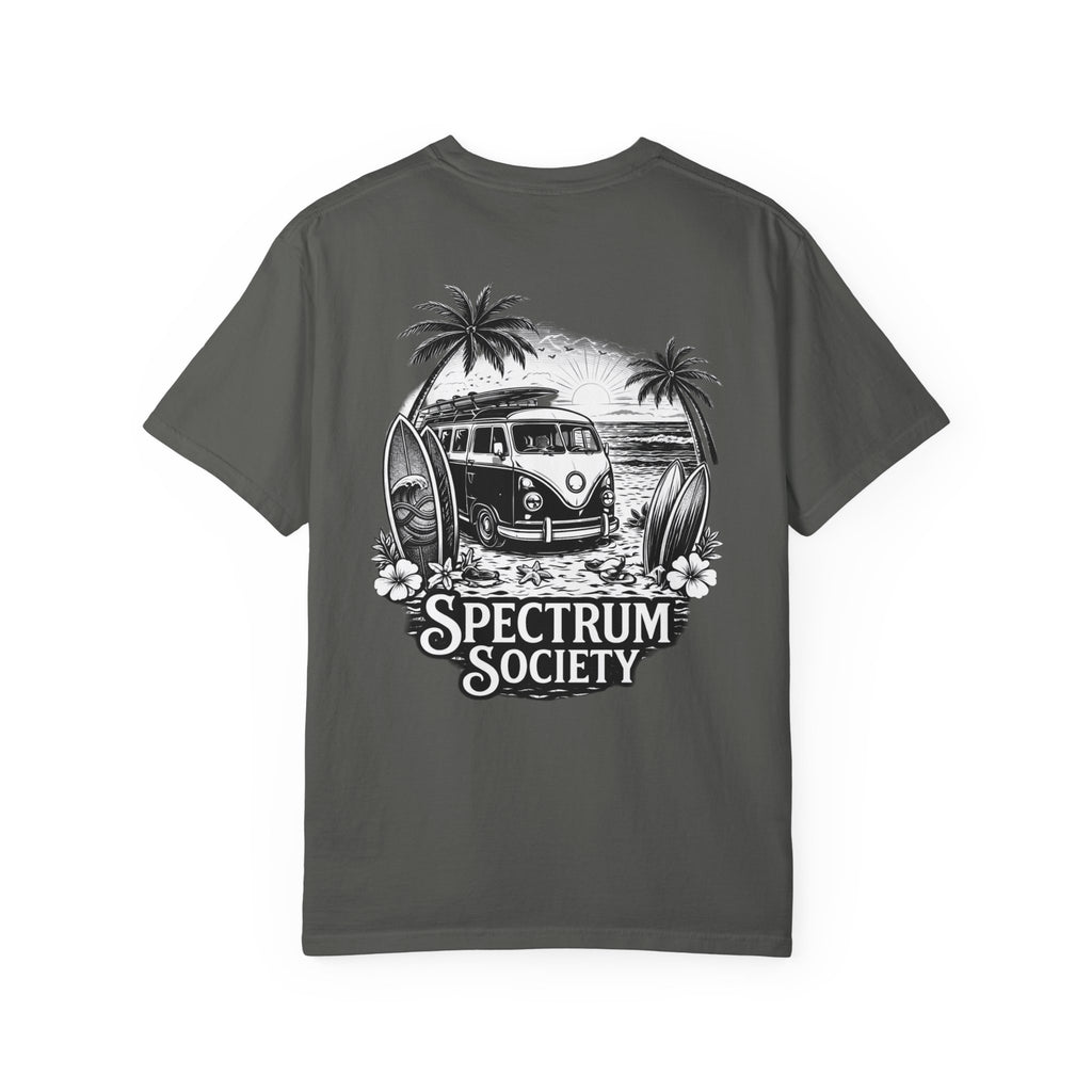 Surf Van Graphic T-Shirt — 'Spectrum Society' Beach Vintage Tee