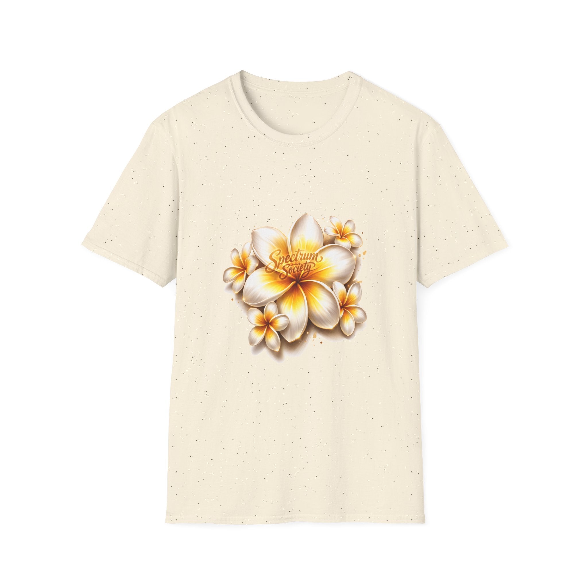 Plumeria Floral T-Shirt – Tropical Yellow Frangipani Tee