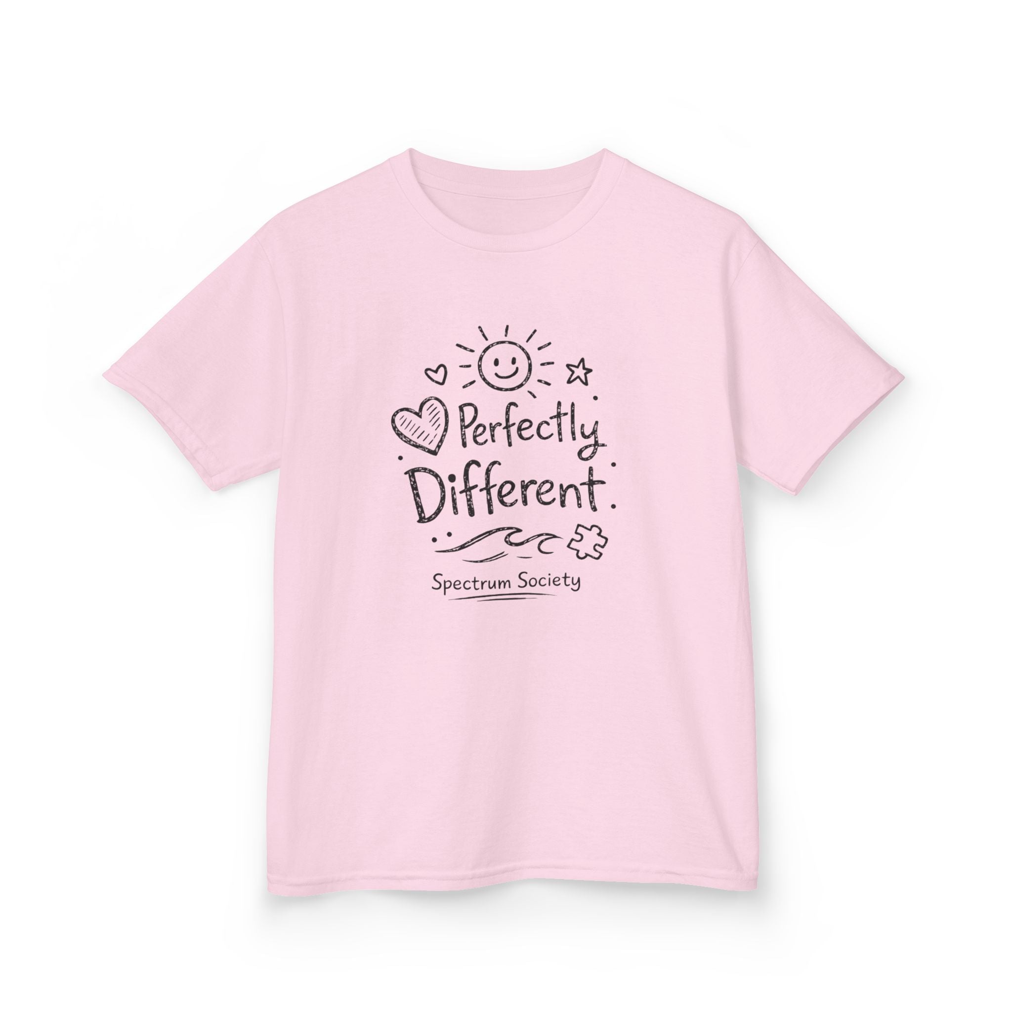 Kids T-Shirt – "Perfectly Different" Spectrum Society Autism Awareness Tee
