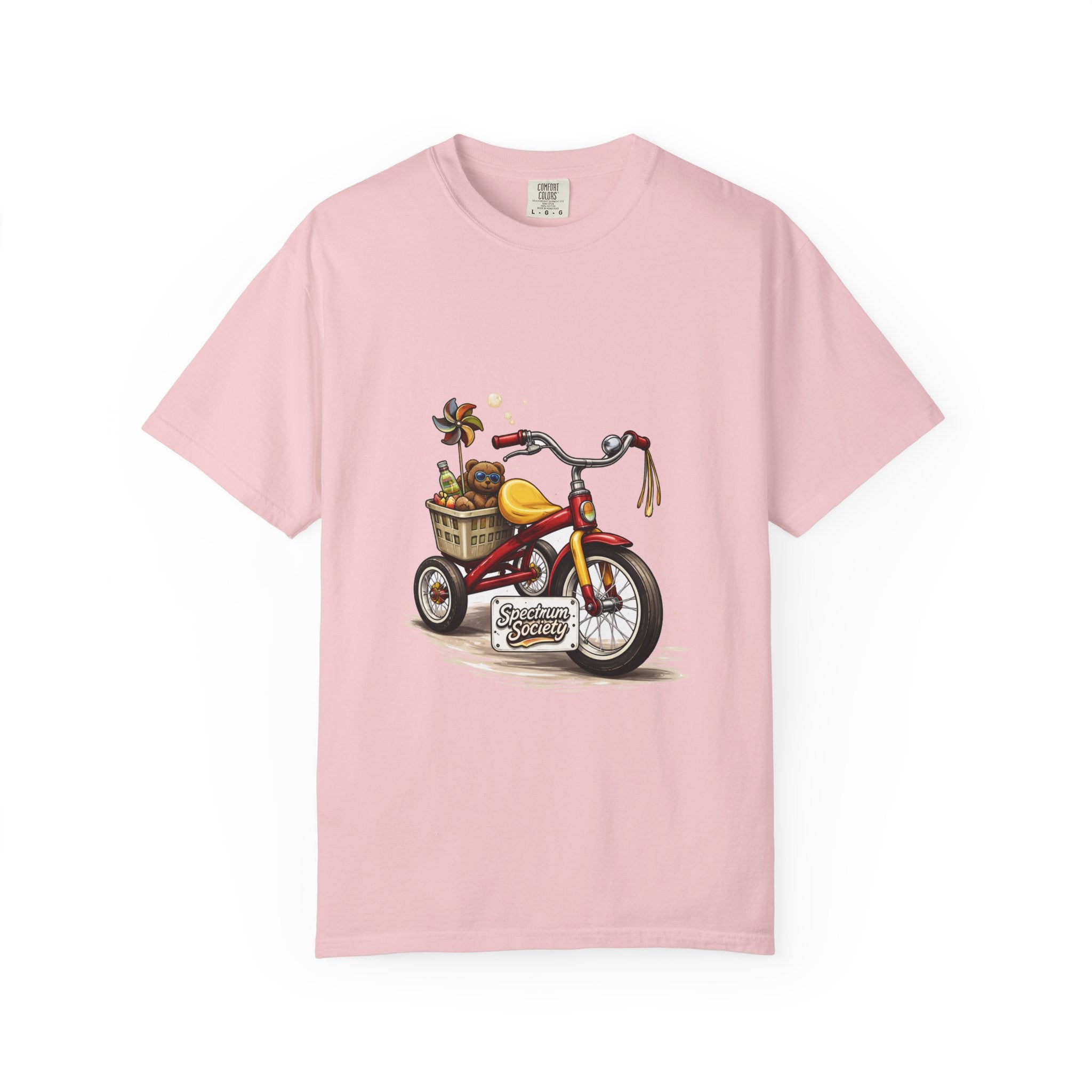 Tricycle Picnic Tee — Vintage Kids Bike Illustration T-Shirt
