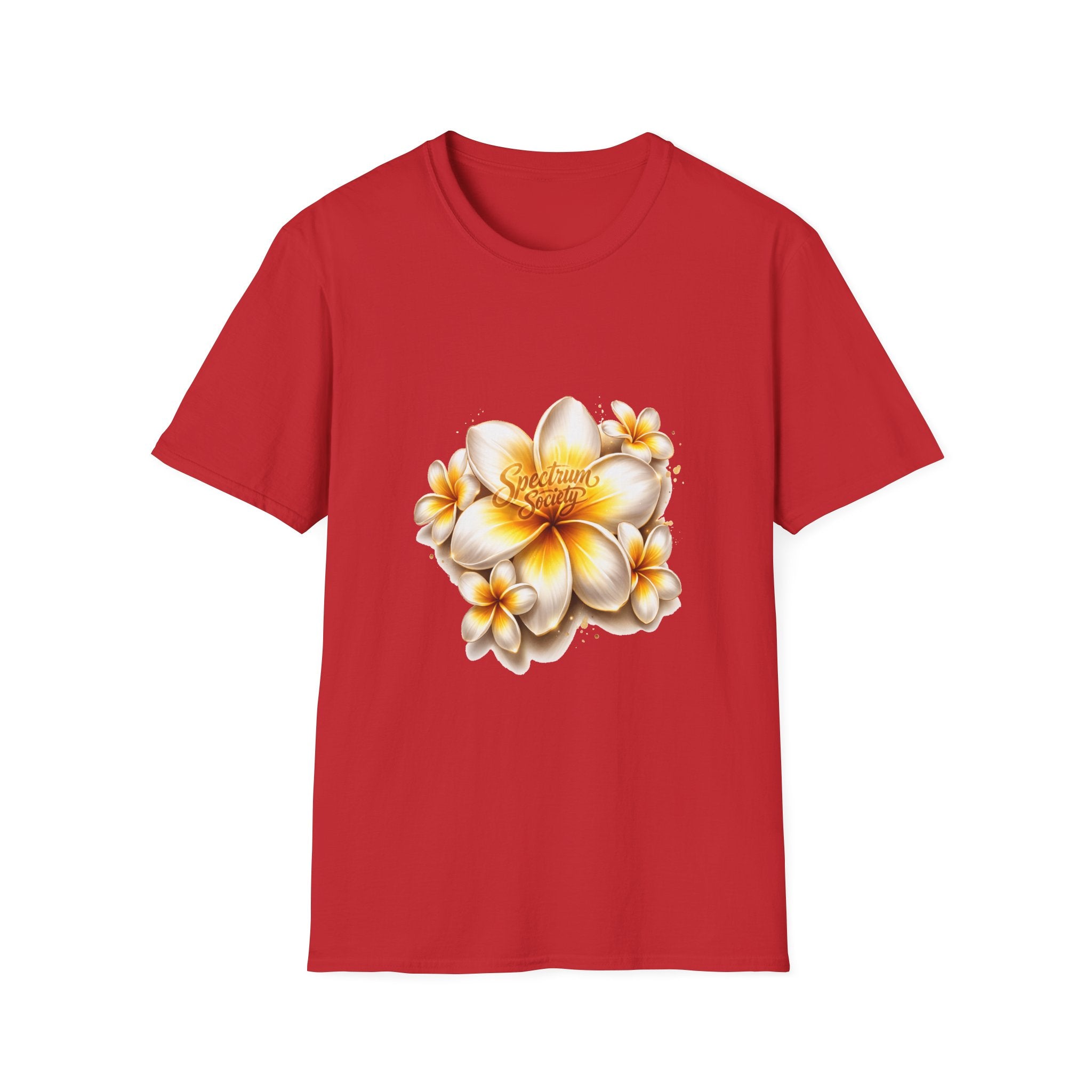 Plumeria Floral T-Shirt – Tropical Yellow Frangipani Tee