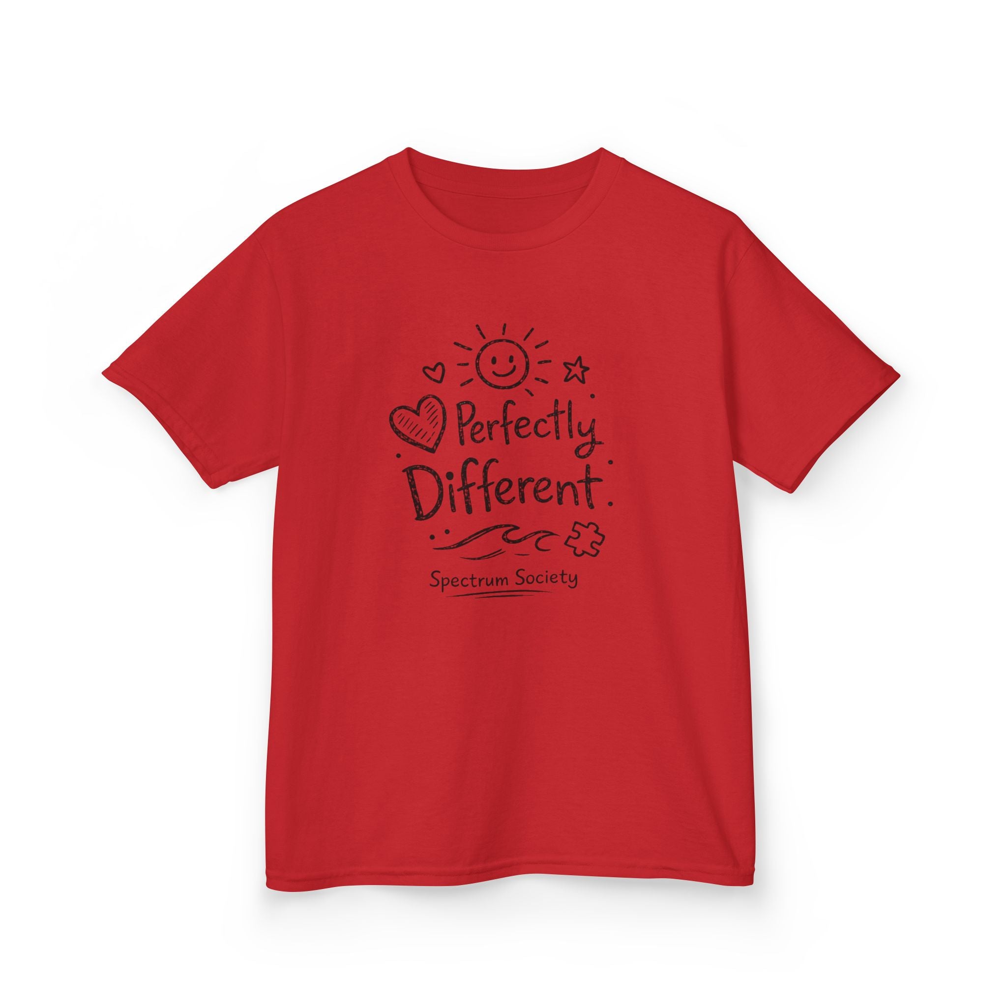 Kids T-Shirt – "Perfectly Different" Spectrum Society Autism Awareness Tee