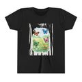 Youth Tee — Colorful Butterflies Meadow Design