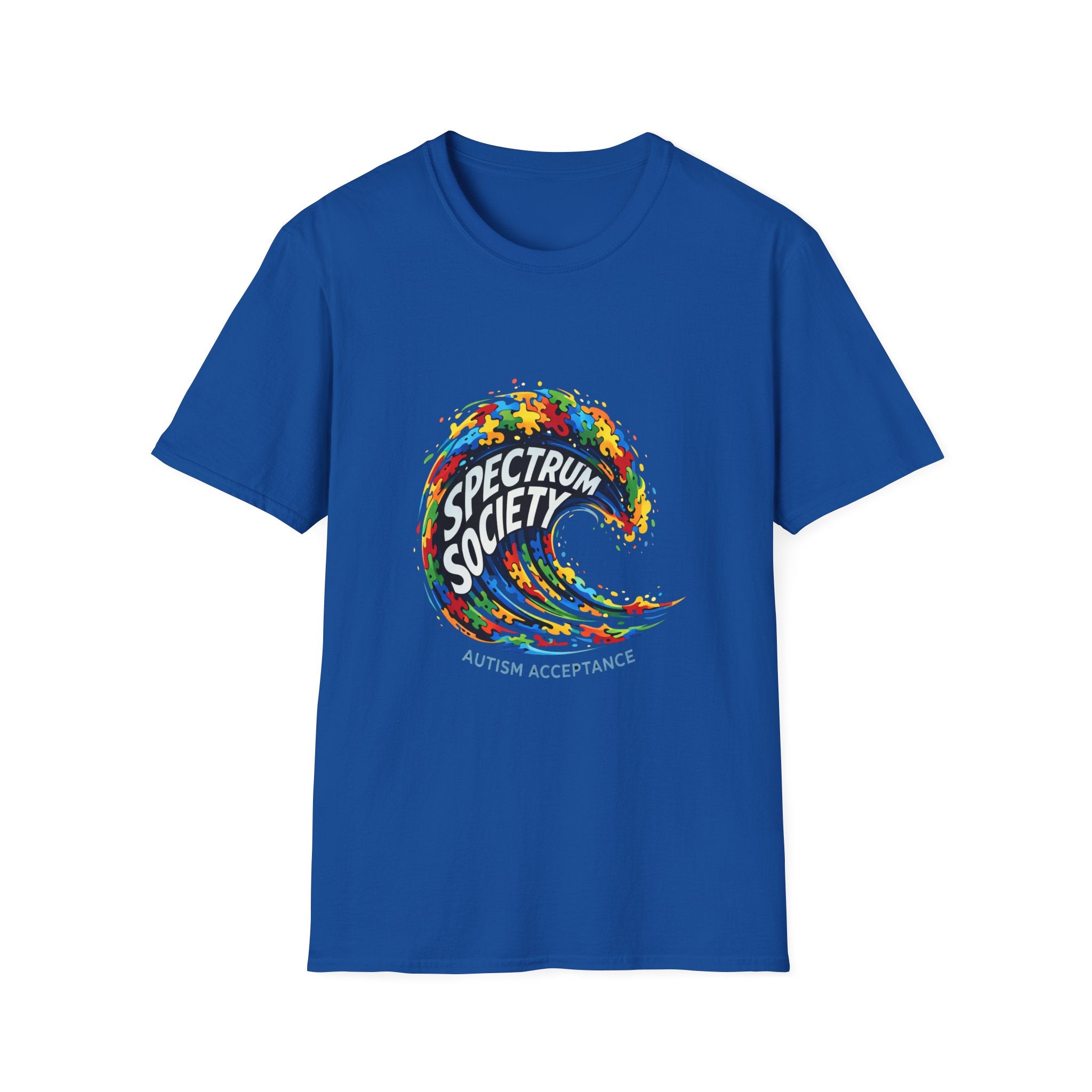 T-Shirt — Spectrum Society Autism Acceptance Colorful Wave