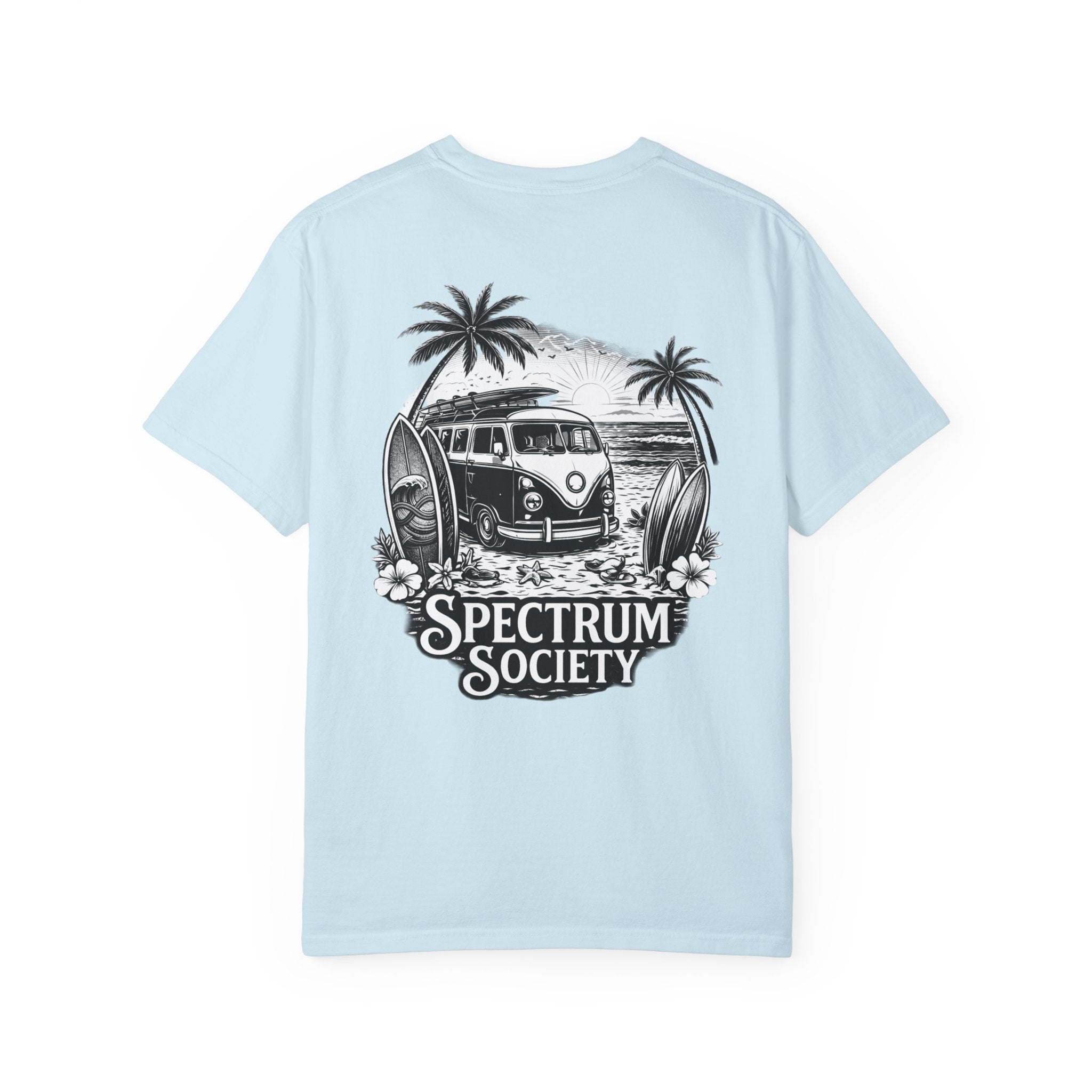 Surf Van Graphic T-Shirt — 'Spectrum Society' Beach Vintage Tee
