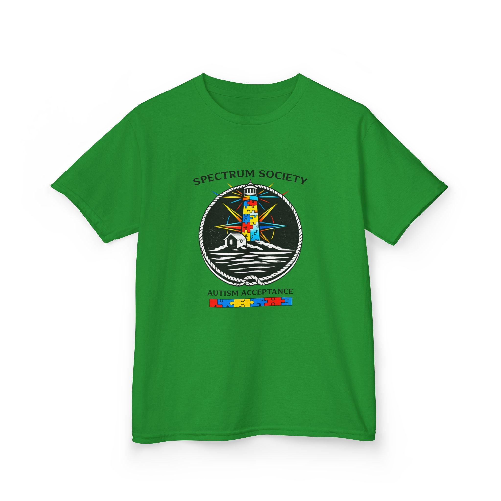Kids T‑Shirt — Spectrum Society Autism Acceptance Lighthouse Design