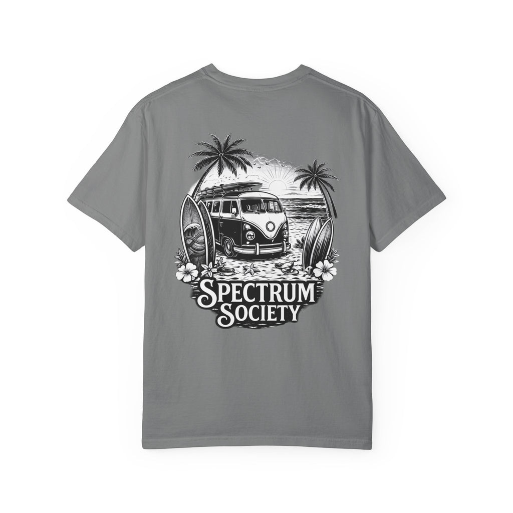Surf Van Graphic T-Shirt — 'Spectrum Society' Beach Vintage Tee