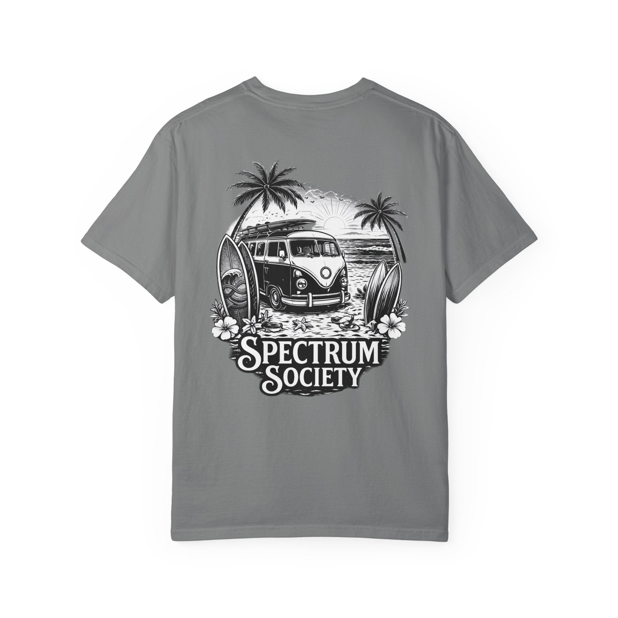 Surf Van Graphic T-Shirt — 'Spectrum Society' Beach Vintage Tee