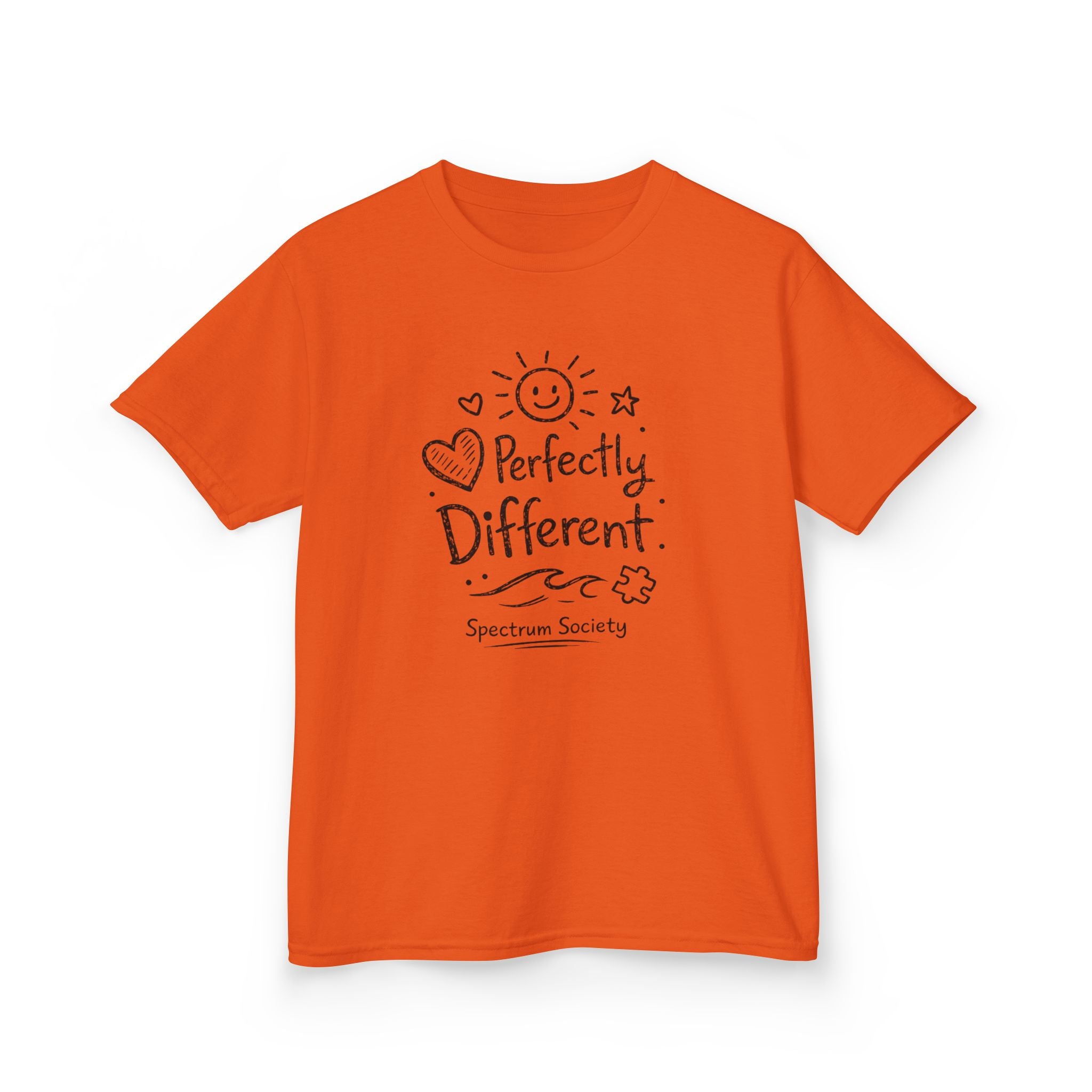 Kids T-Shirt – "Perfectly Different" Spectrum Society Autism Awareness Tee