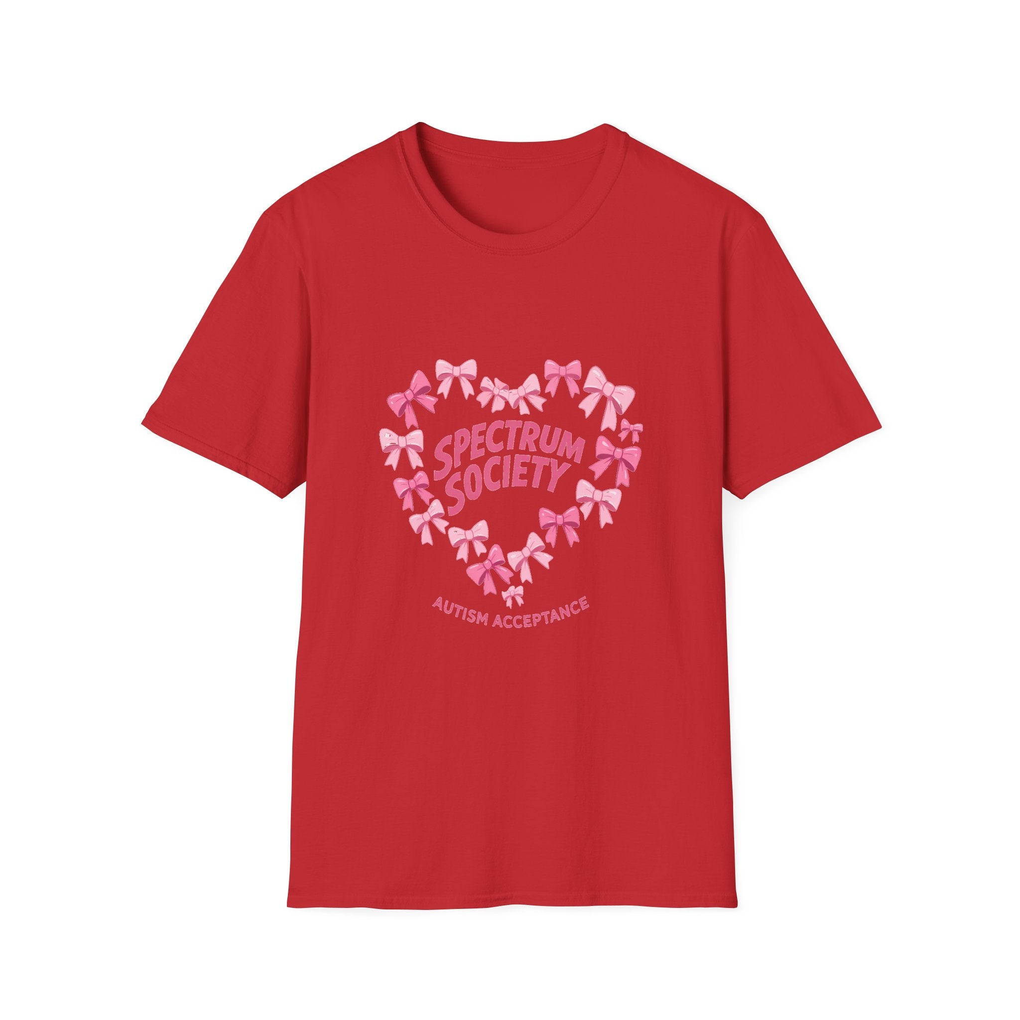 T-Shirt — Spectrum Society Pink Heart "Autism Acceptance"