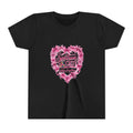 Youth Tee — "Spectrum Society" Pink Floral Heart Autism Awareness Shirt