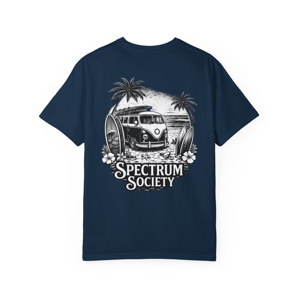 Surf Van Graphic T-Shirt — 'Spectrum Society' Beach Vintage Tee