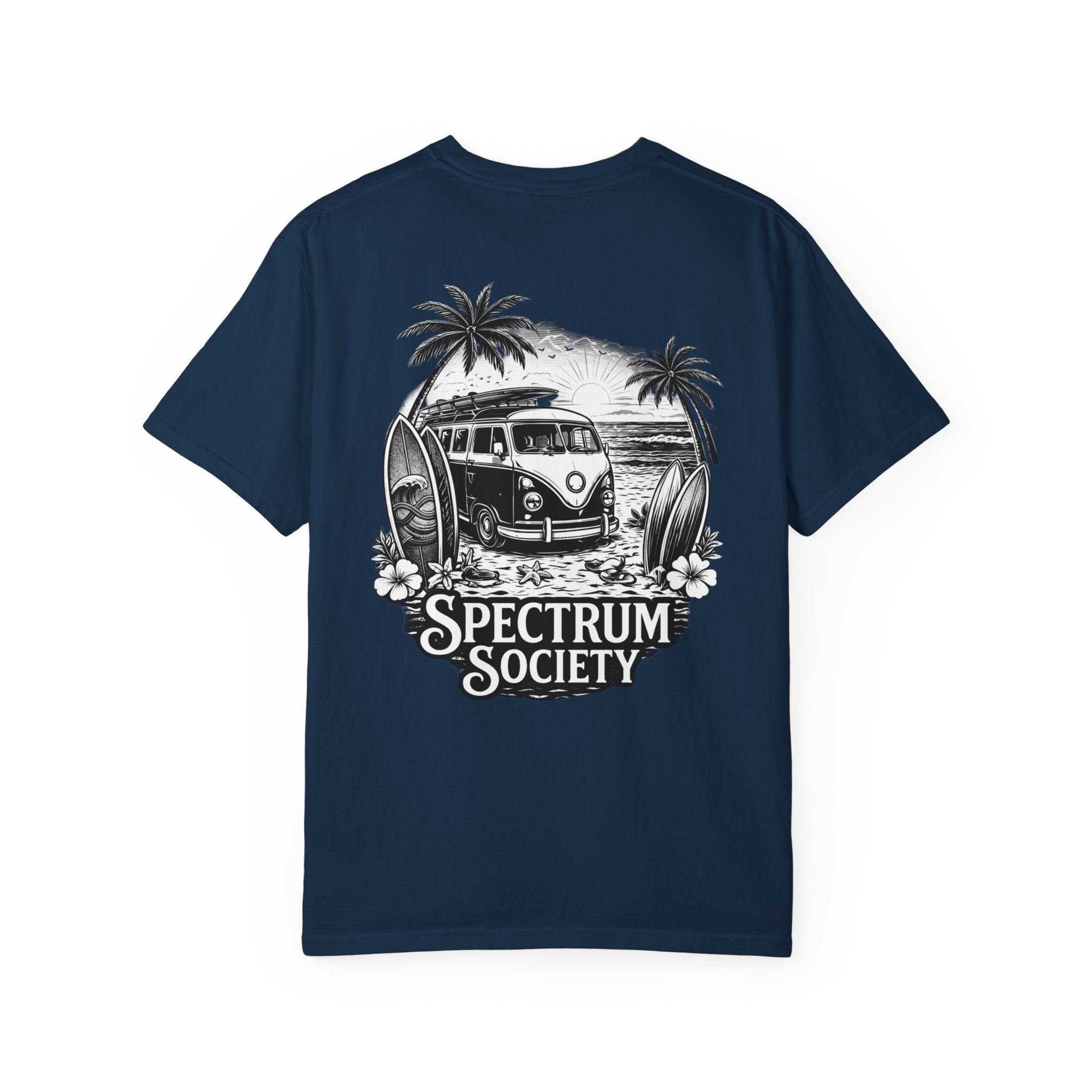 Surf Van Graphic T-Shirt — 'Spectrum Society' Beach Vintage Tee