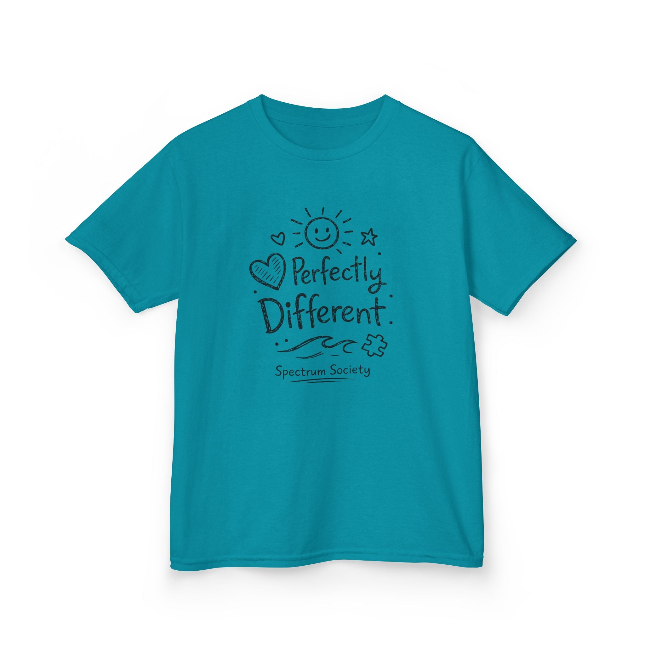 Kids T-Shirt – "Perfectly Different" Spectrum Society Autism Awareness Tee