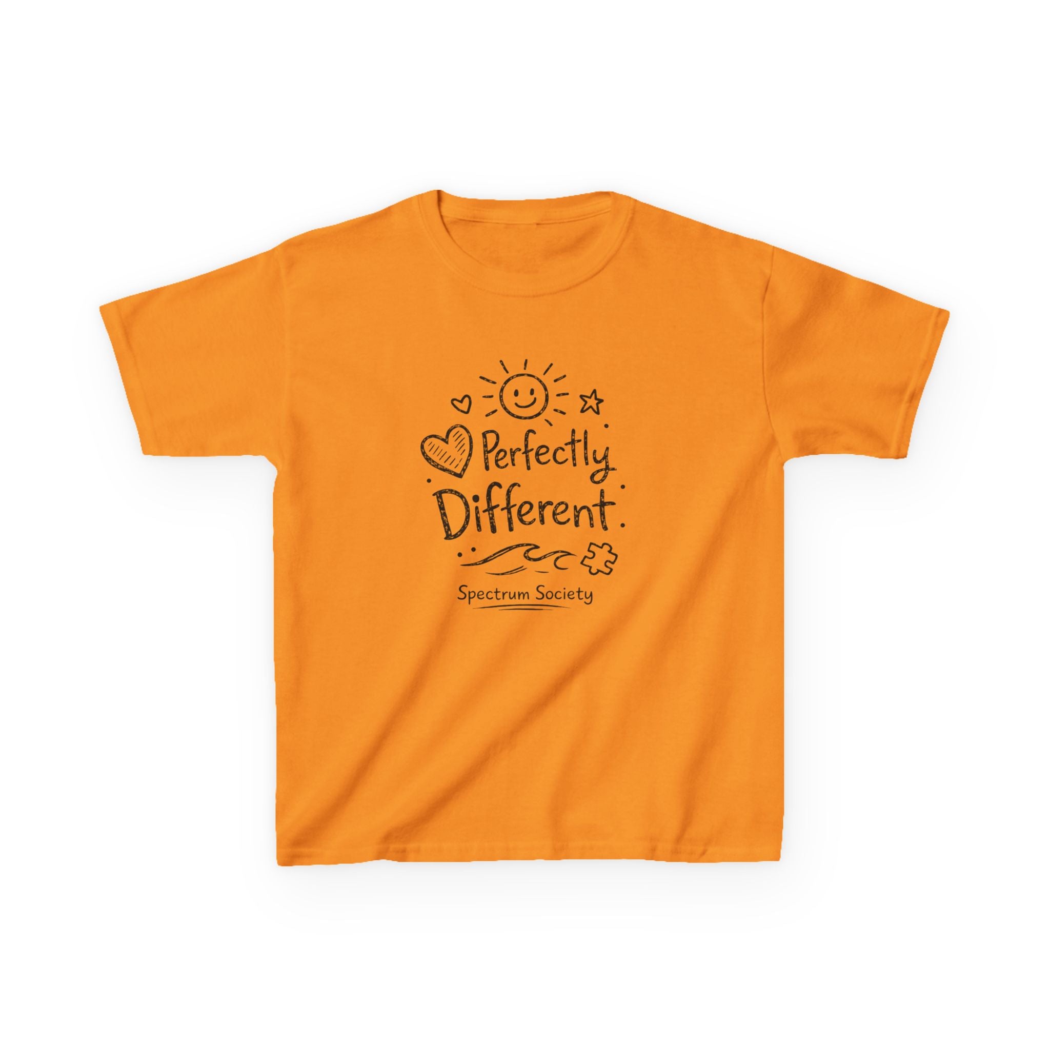 Kids T-Shirt – "Perfectly Different" Spectrum Society Autism Awareness Tee