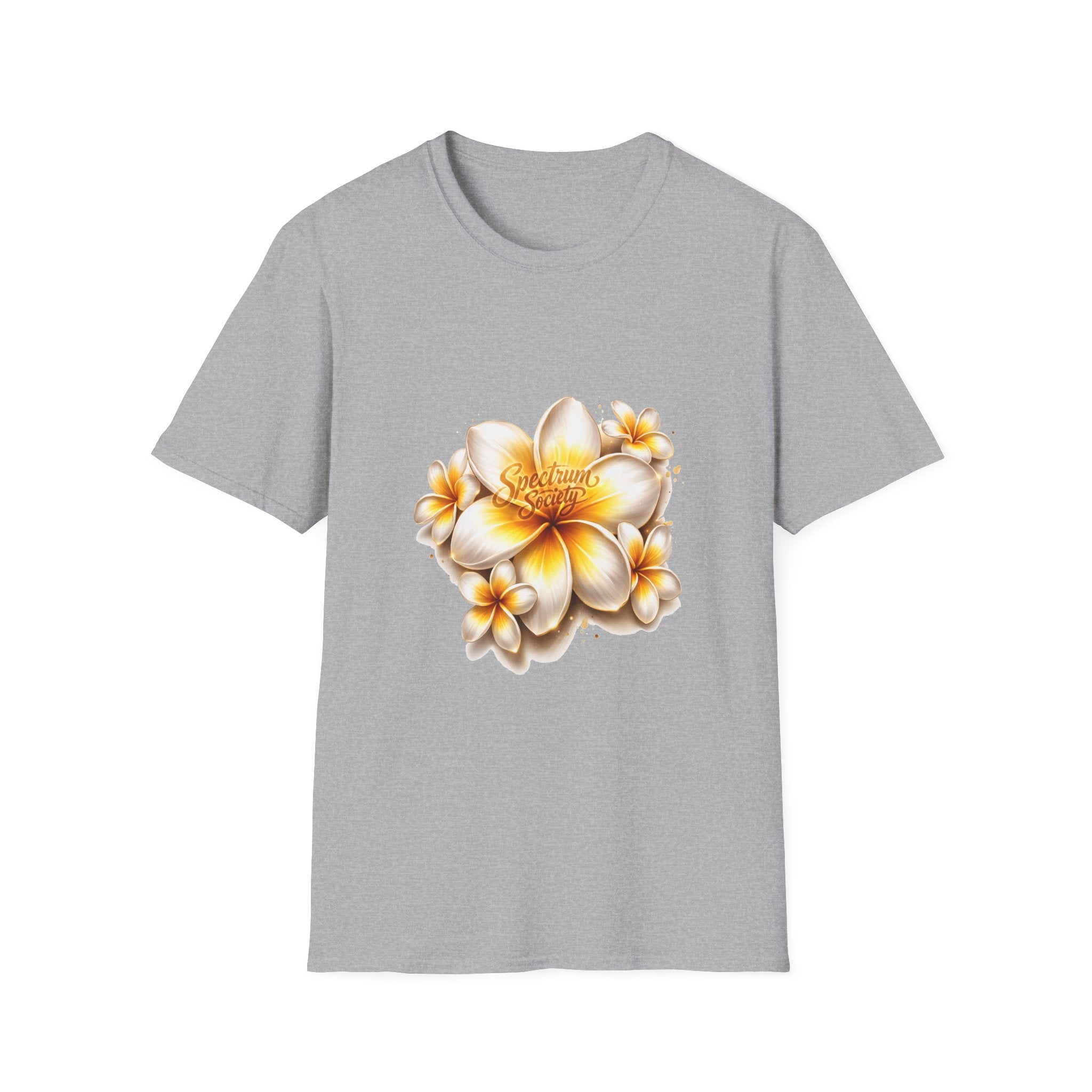 Plumeria Floral T-Shirt – Tropical Yellow Frangipani Tee