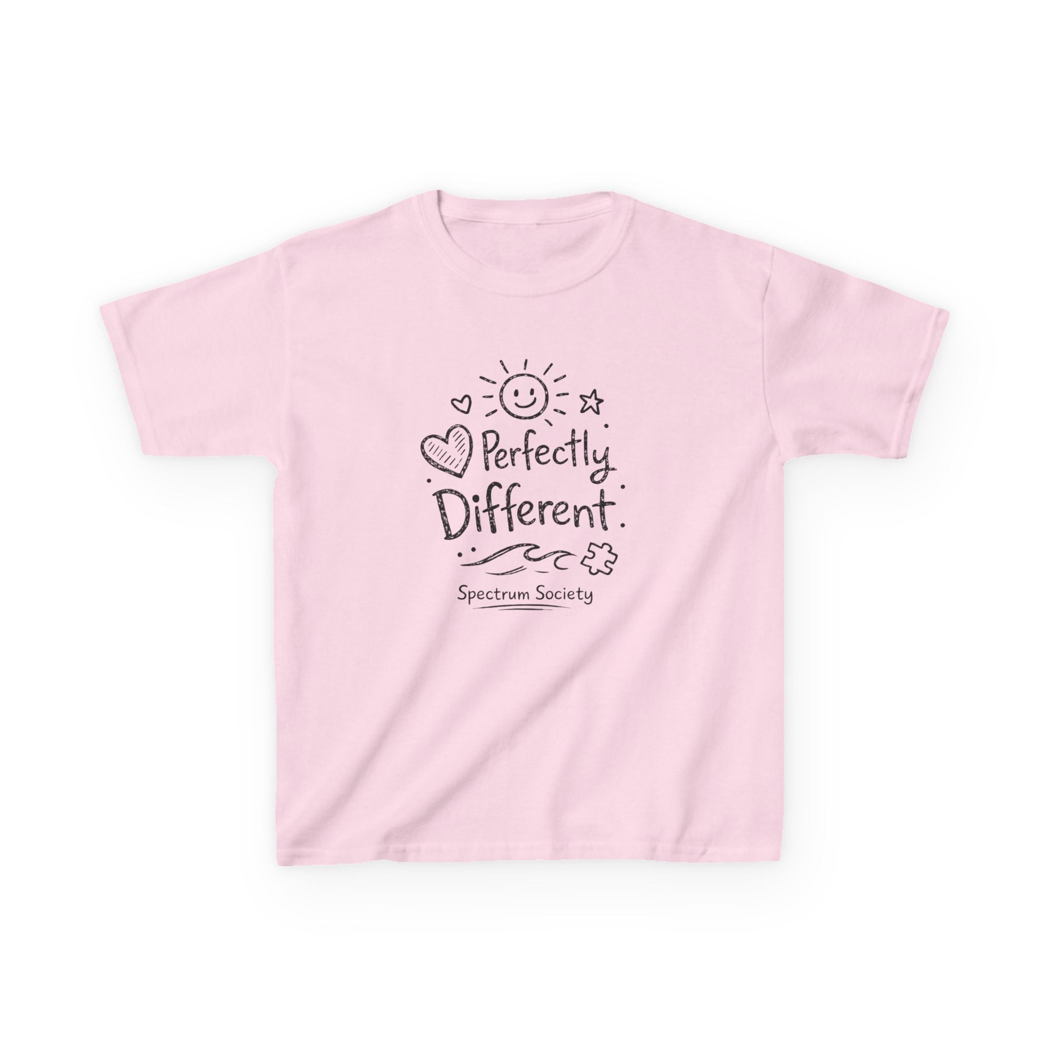 Kids T-Shirt – "Perfectly Different" Spectrum Society Autism Awareness Tee