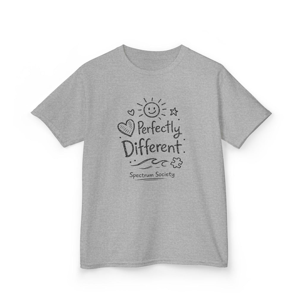 Kids T-Shirt – "Perfectly Different" Spectrum Society Autism Awareness Tee