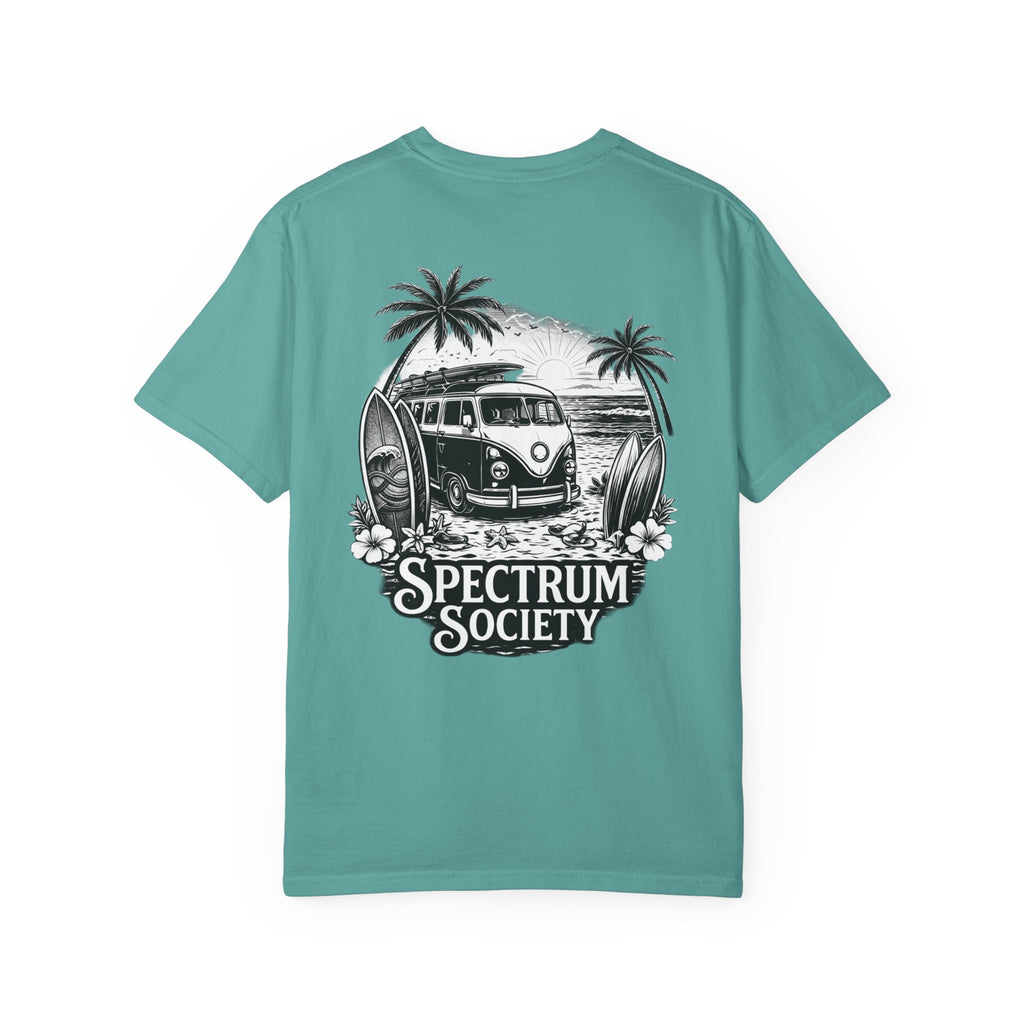 Surf Van Graphic T-Shirt — 'Spectrum Society' Beach Vintage Tee