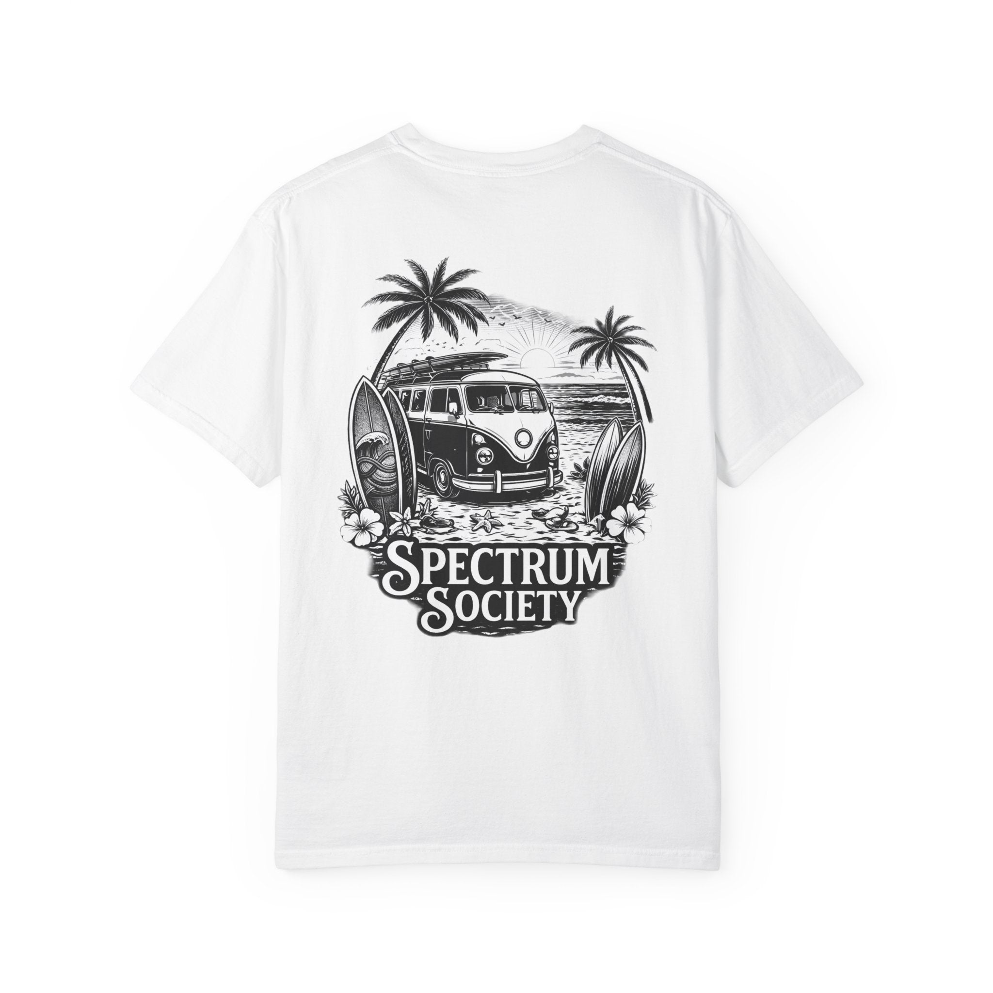 Surf Van Graphic T-Shirt — 'Spectrum Society' Beach Vintage Tee