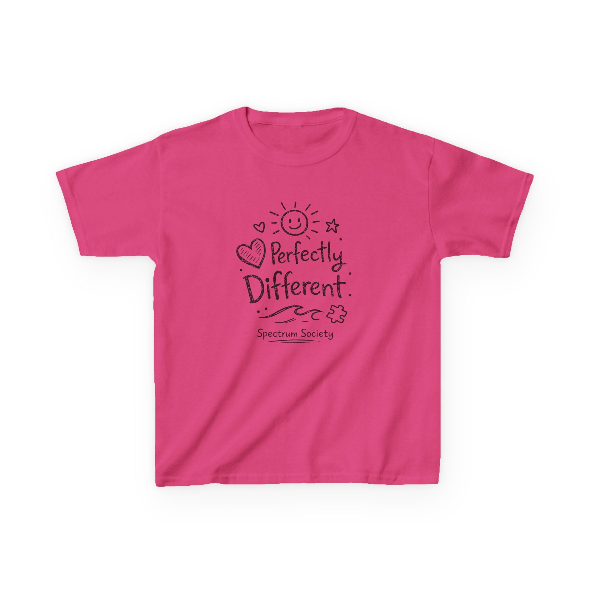 Kids T-Shirt – "Perfectly Different" Spectrum Society Autism Awareness Tee